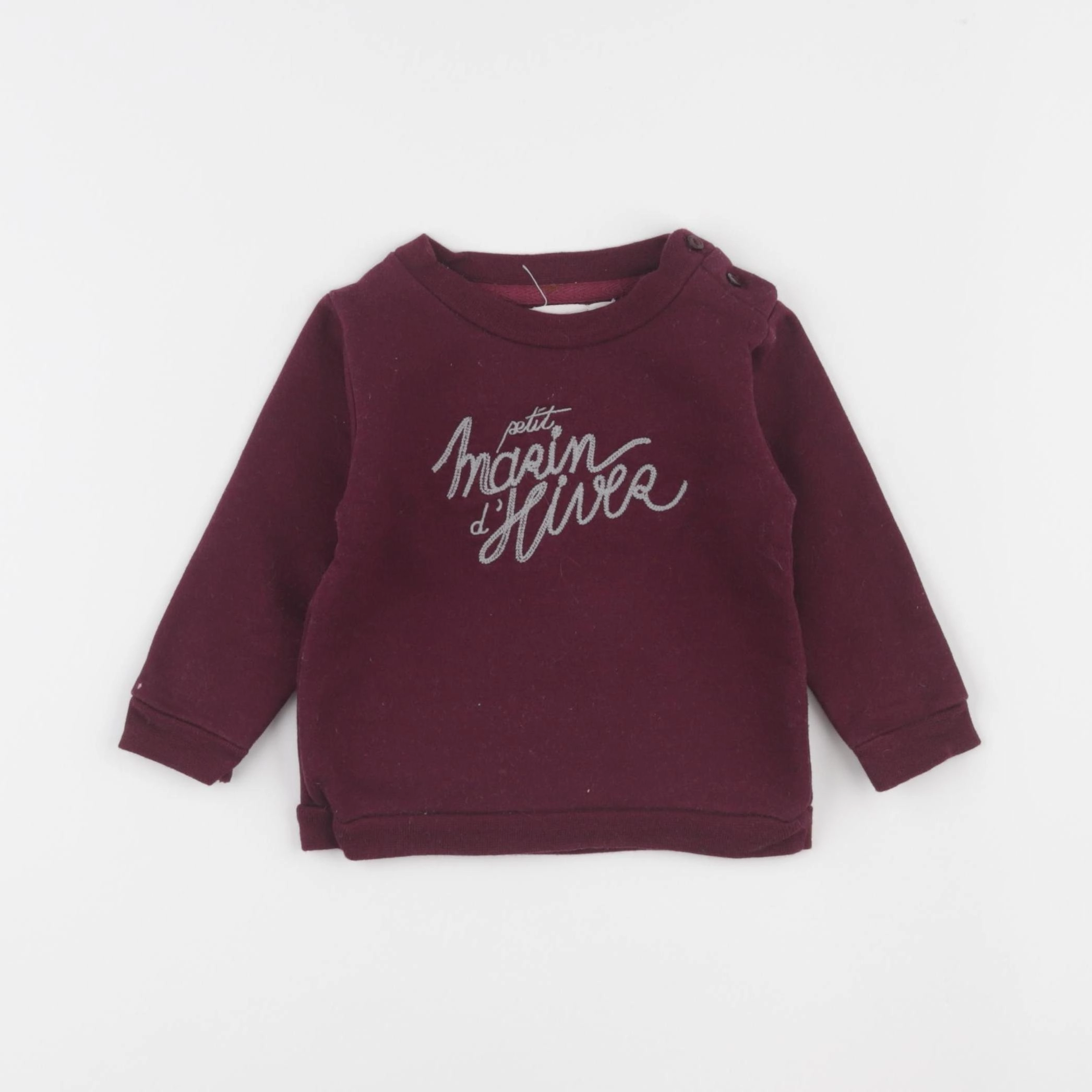 Bouchara - sweat rouge - 9 mois