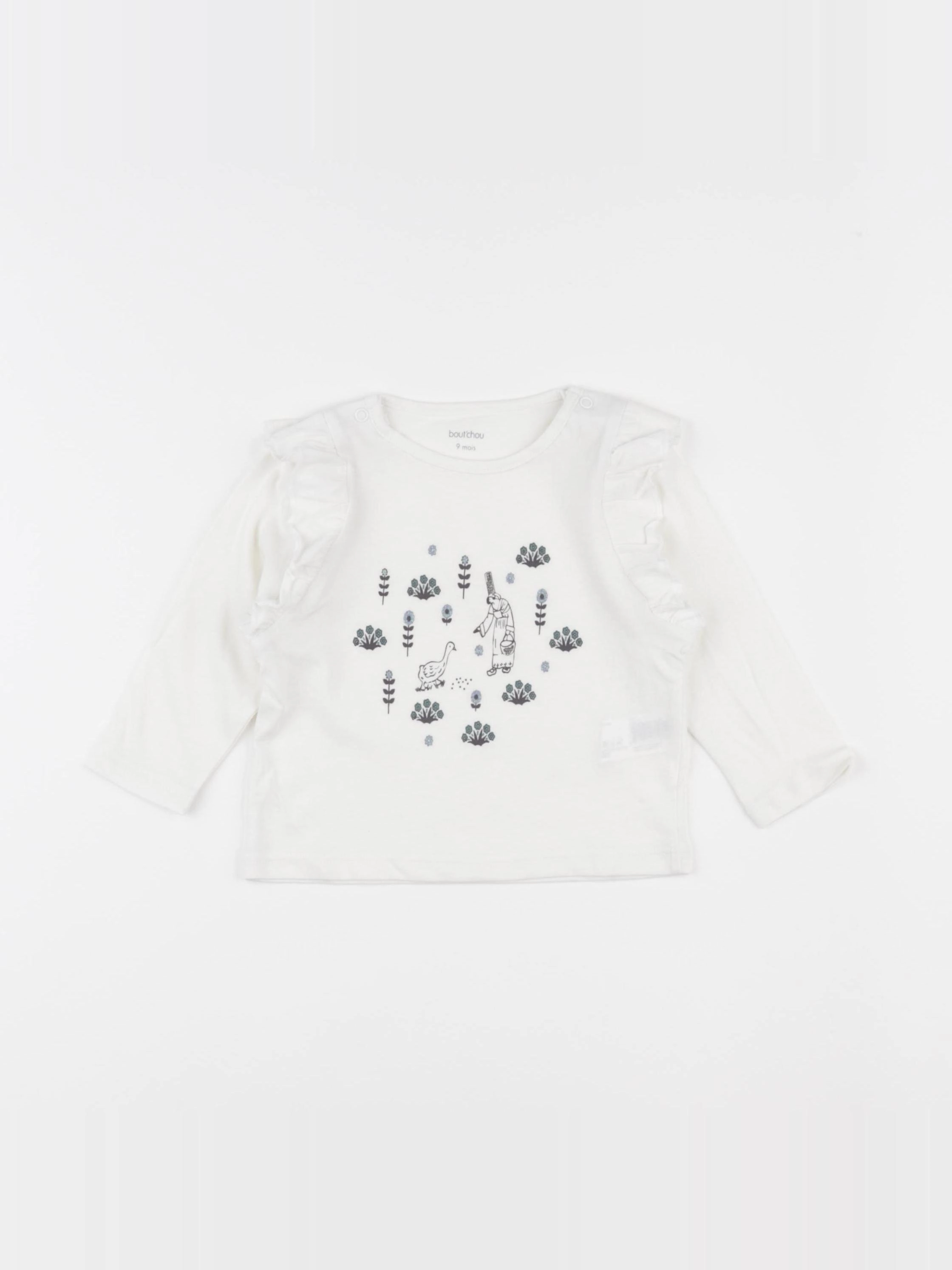 Boutchou - tee-shirt blanc - 9 mois