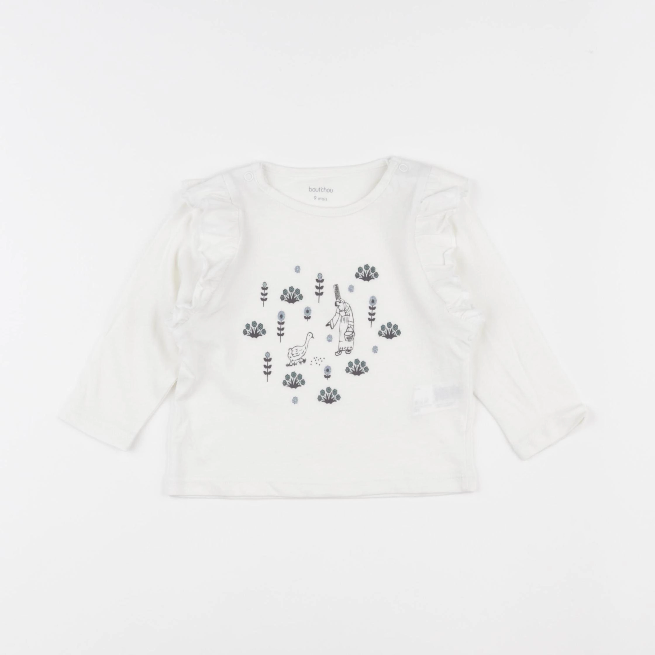 Boutchou - tee-shirt blanc - 9 mois