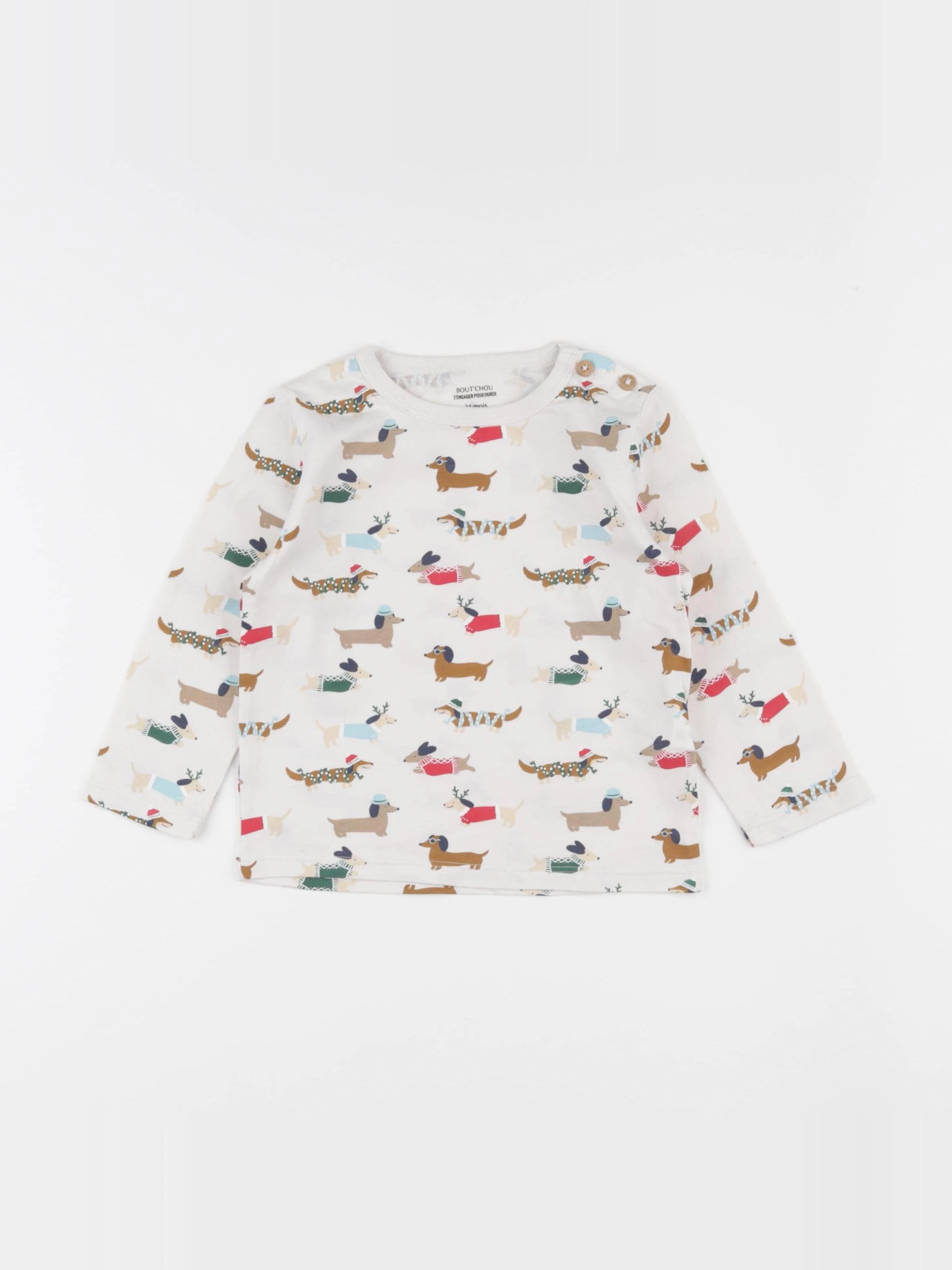 Boutchou - tee-shirt beige - 24 mois