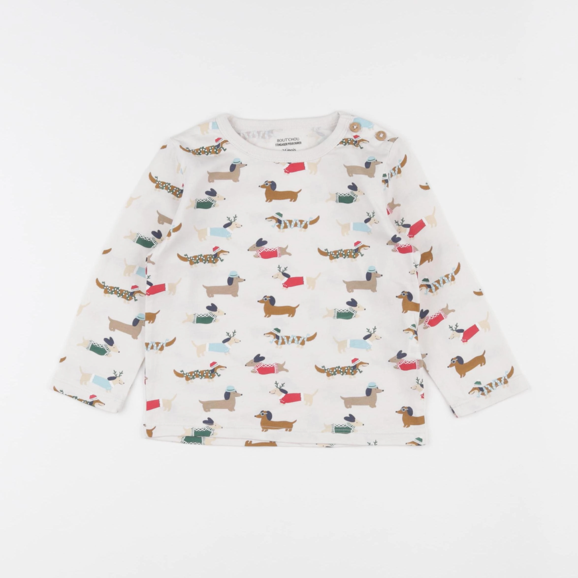 Boutchou - tee-shirt beige - 24 mois