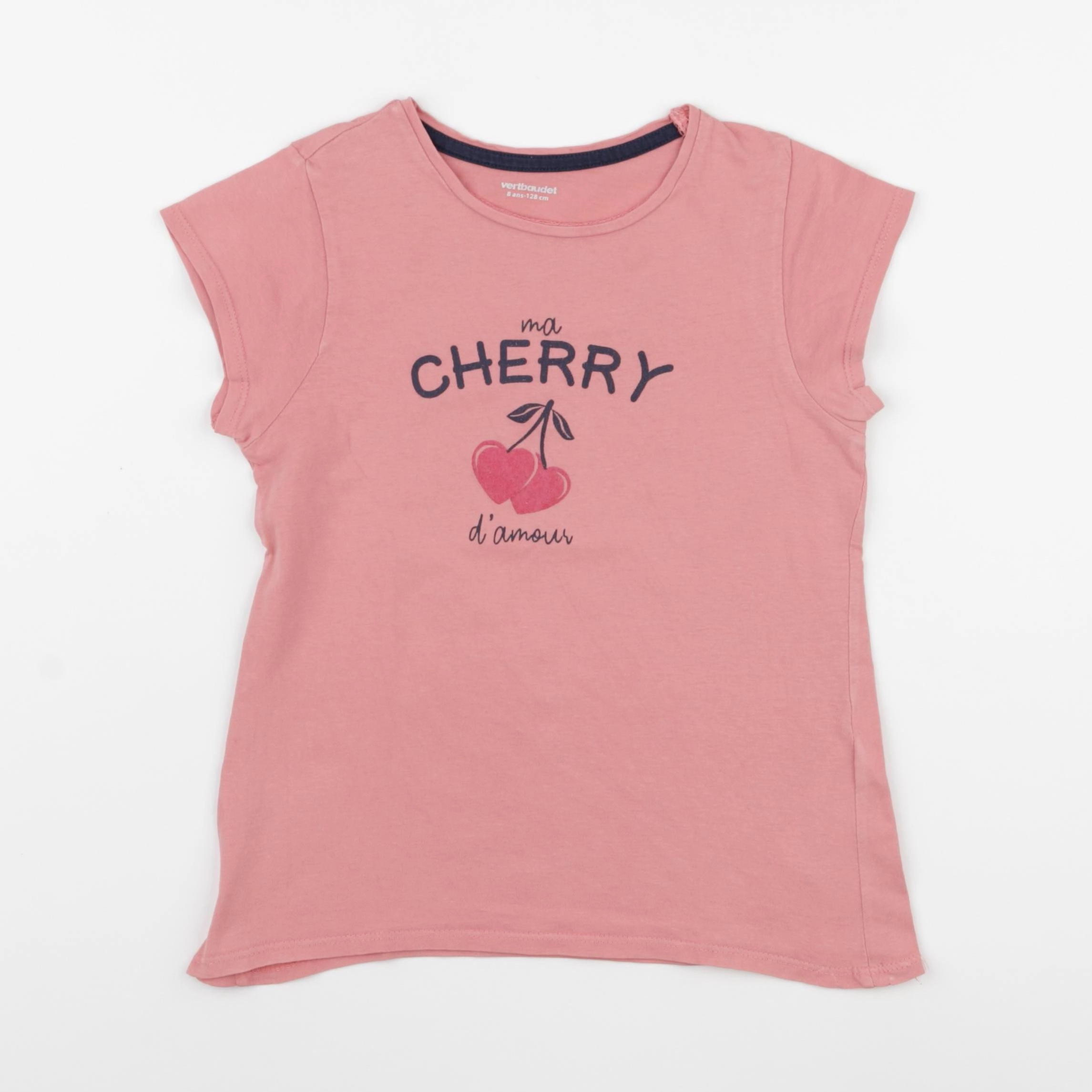 Vertbaudet - tee-shirt rose - 8 ans