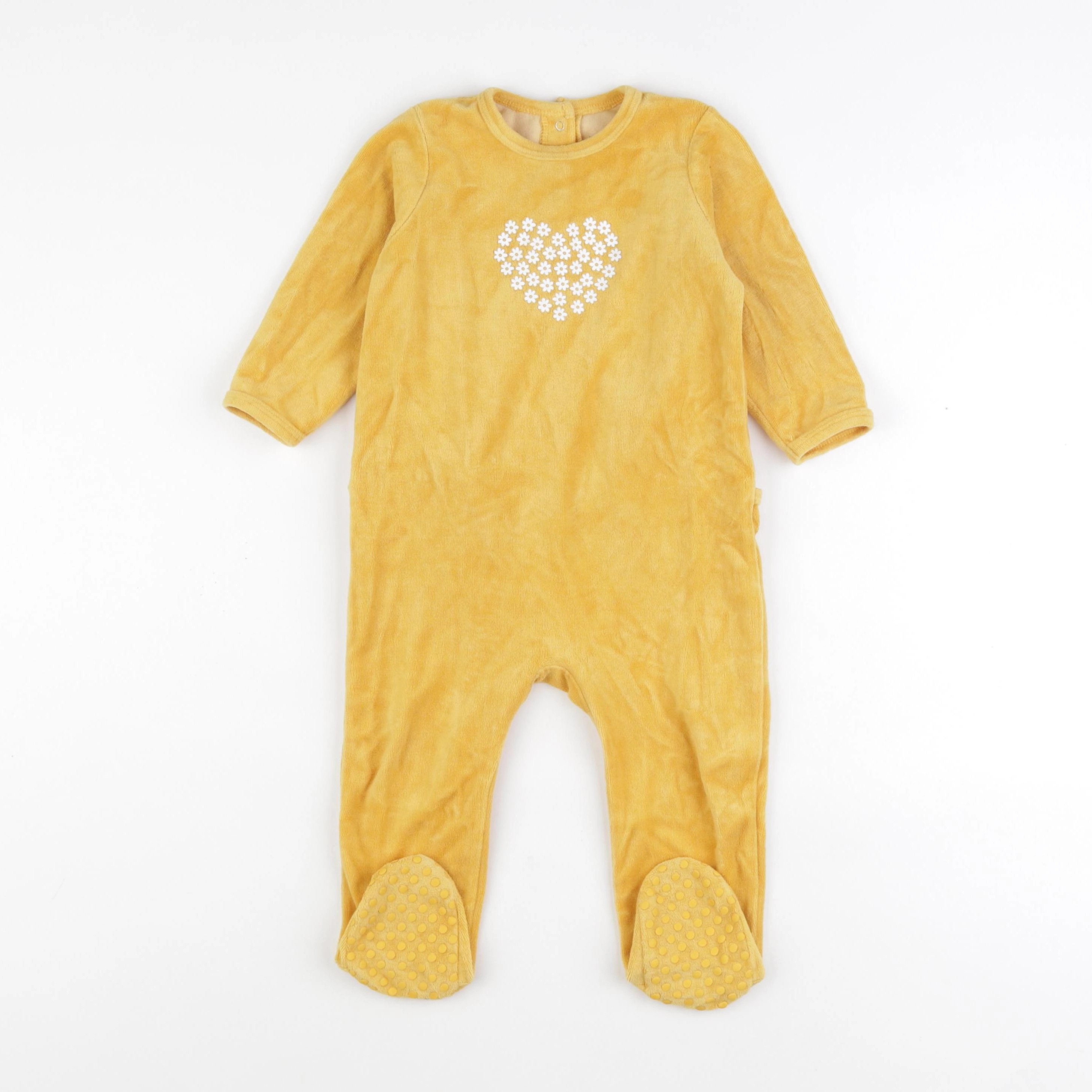 Vertbaudet - pyjama velours jaune - 18 mois