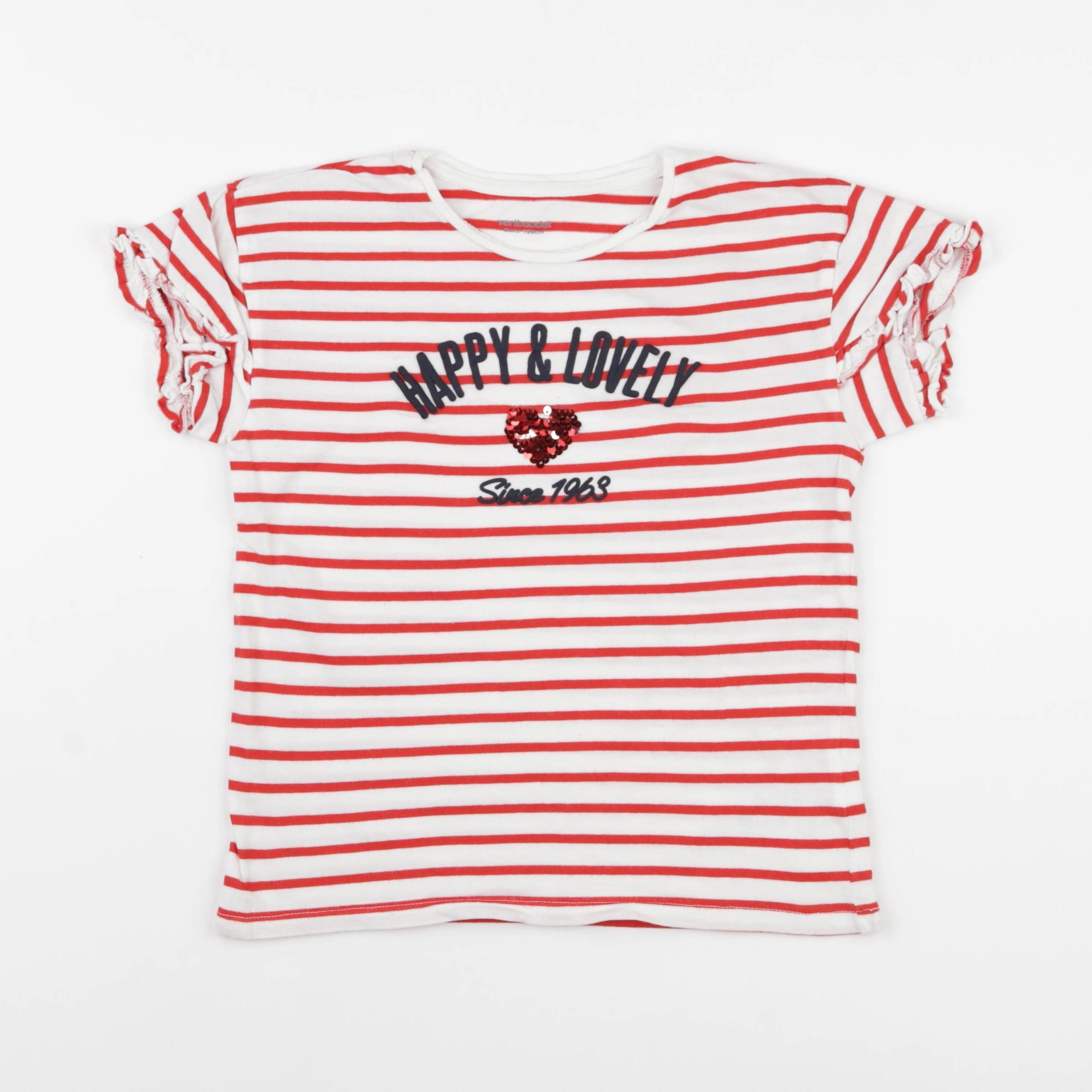 Vertbaudet - tee-shirt rouge - 8 ans