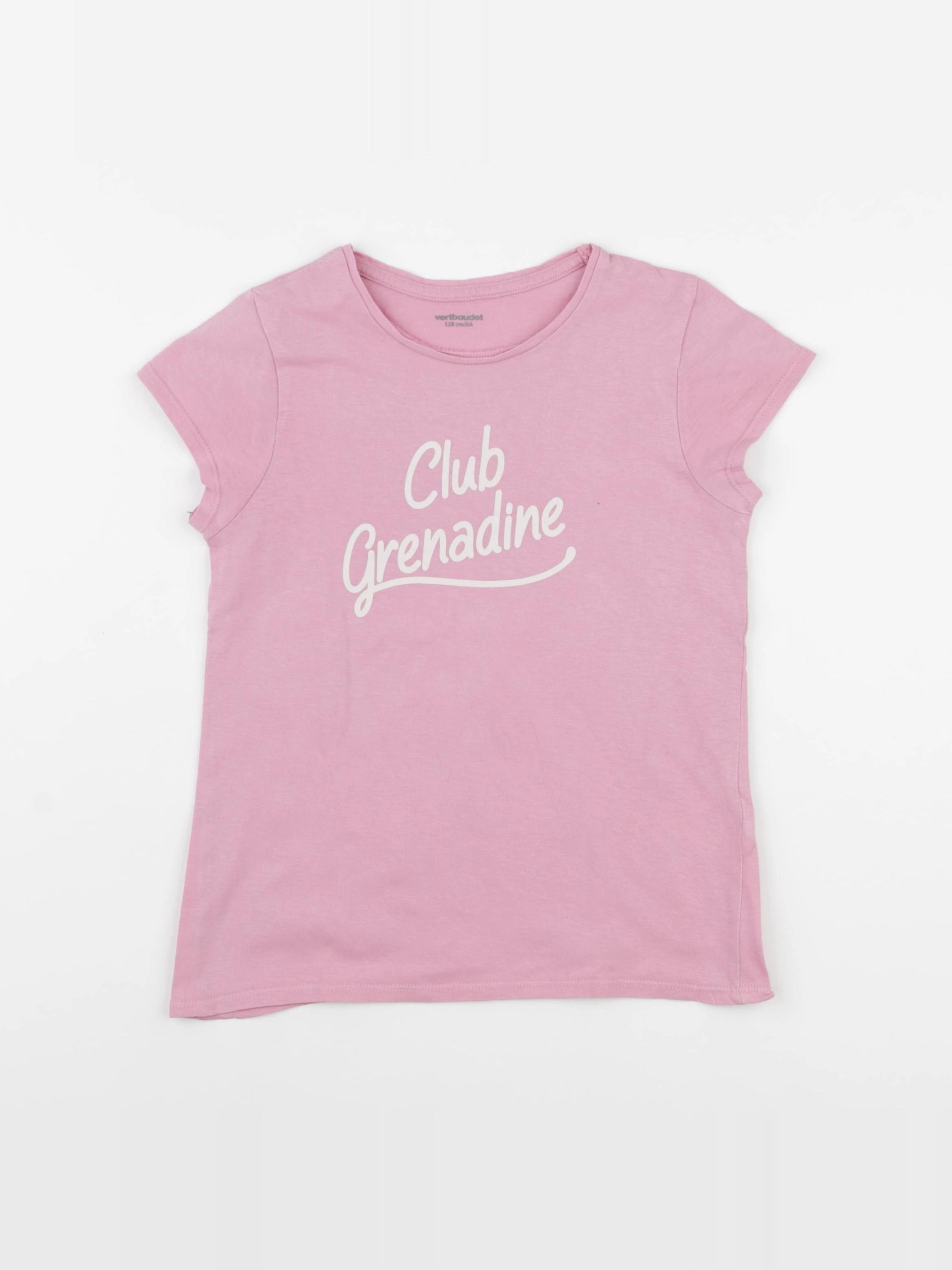 Vertbaudet - tee-shirt rose - 8 ans