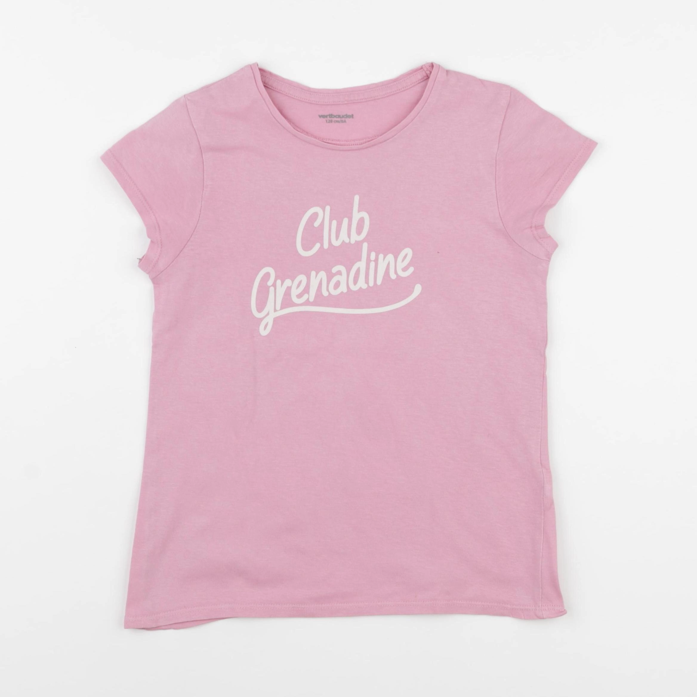 Vertbaudet - tee-shirt rose - 8 ans