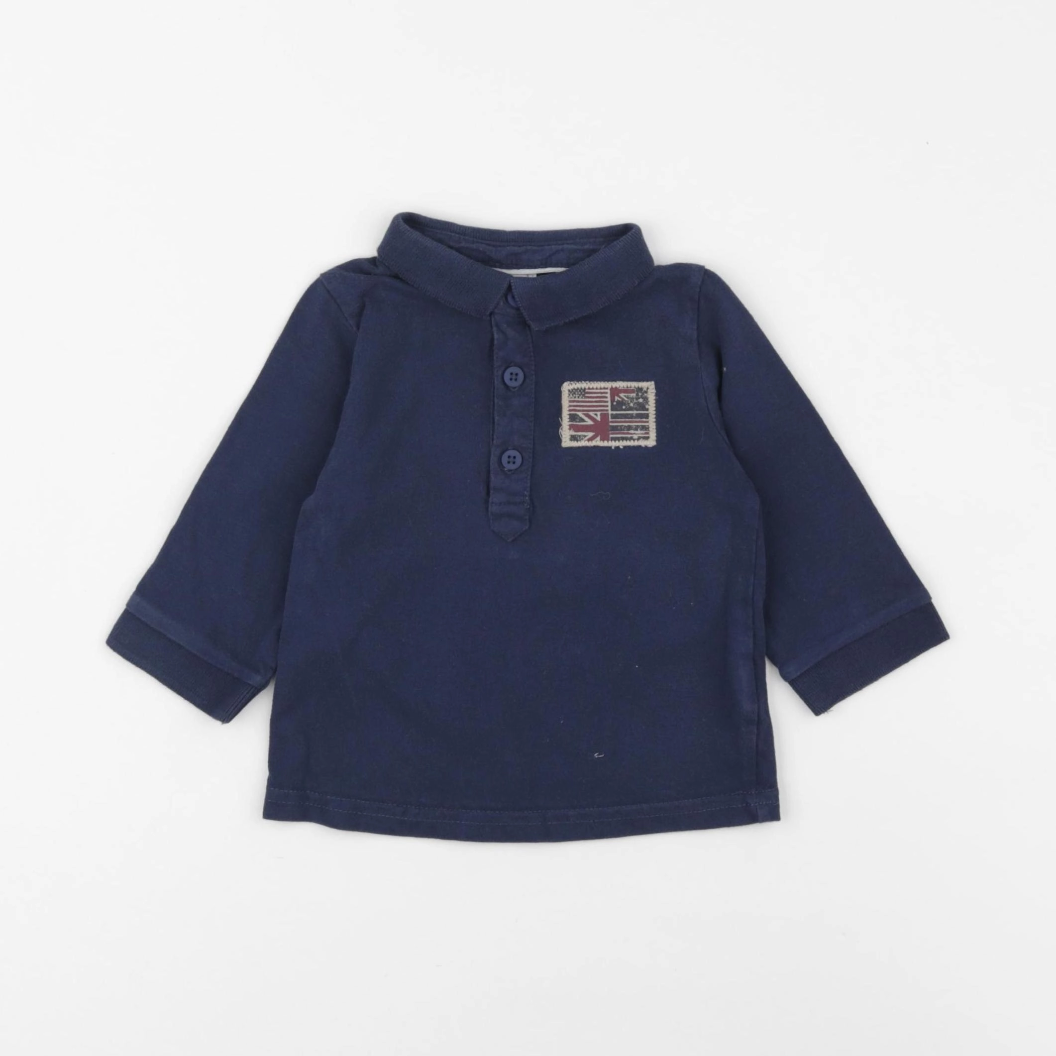 Tape à l'oeil - polo bleu - 6 mois