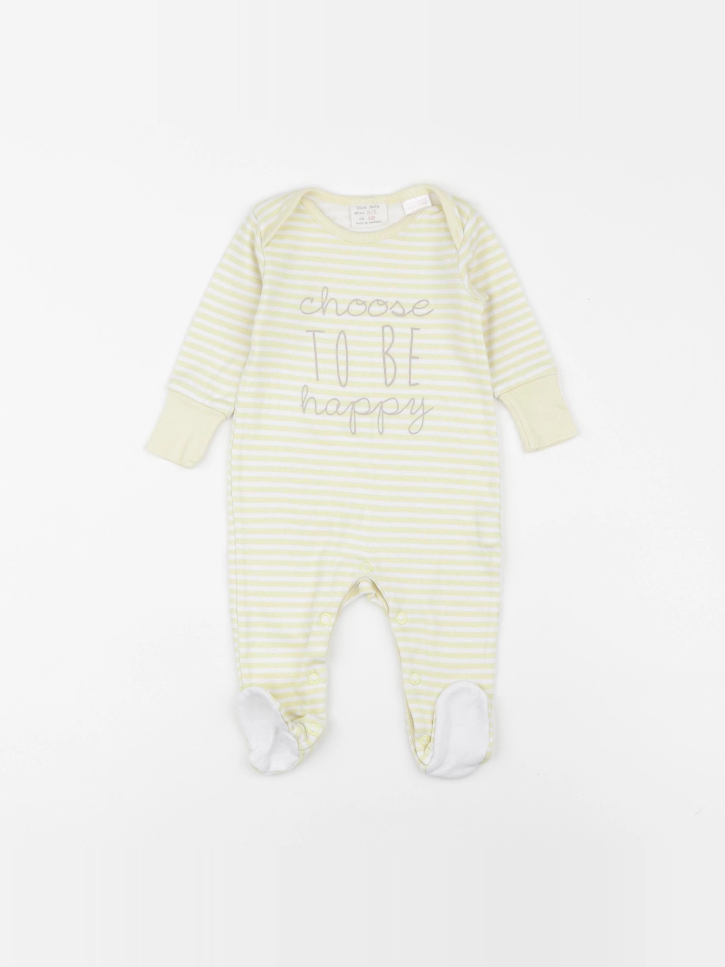 Zara - pyjama coton jaune - 3/6 mois