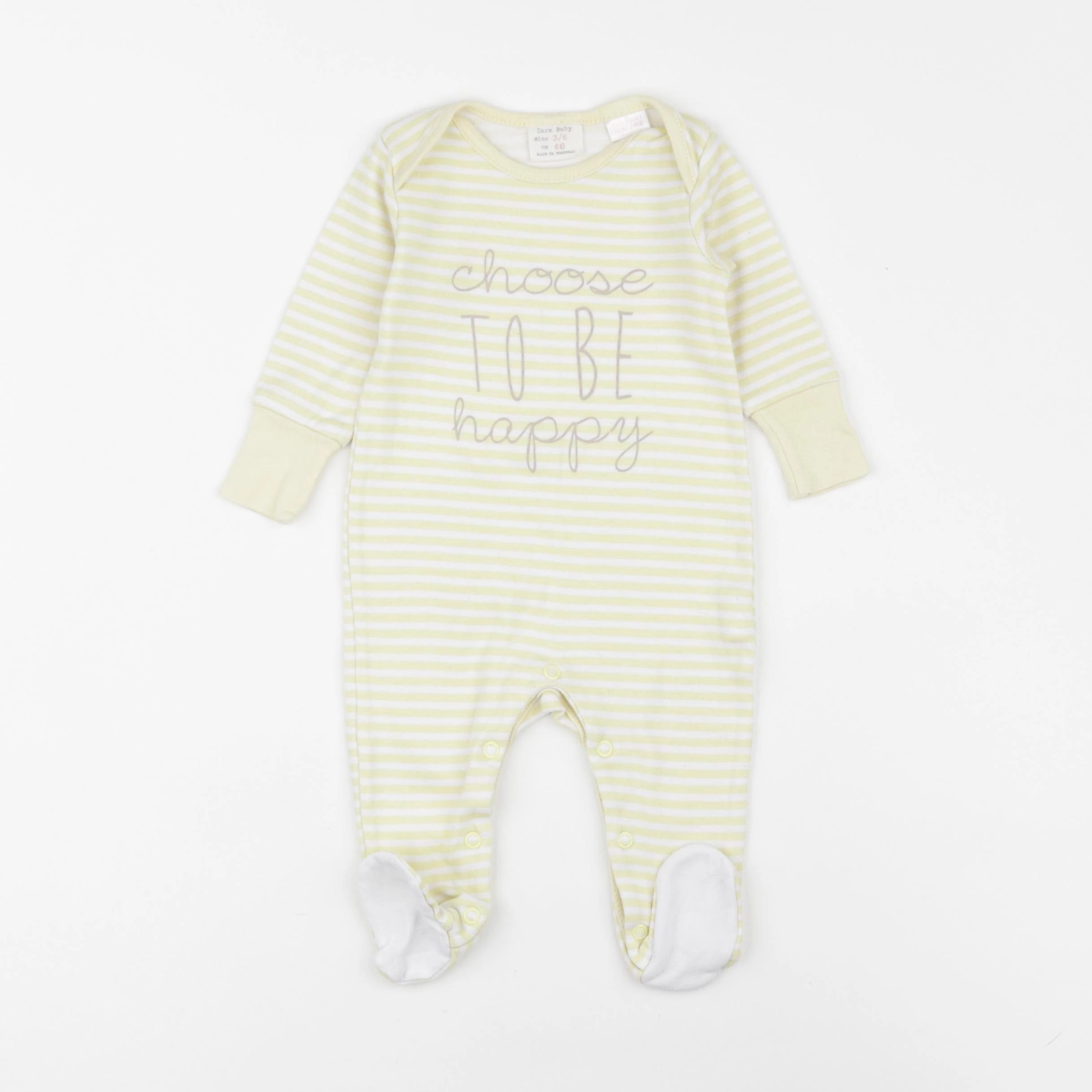 Zara - pyjama coton jaune - 3/6 mois