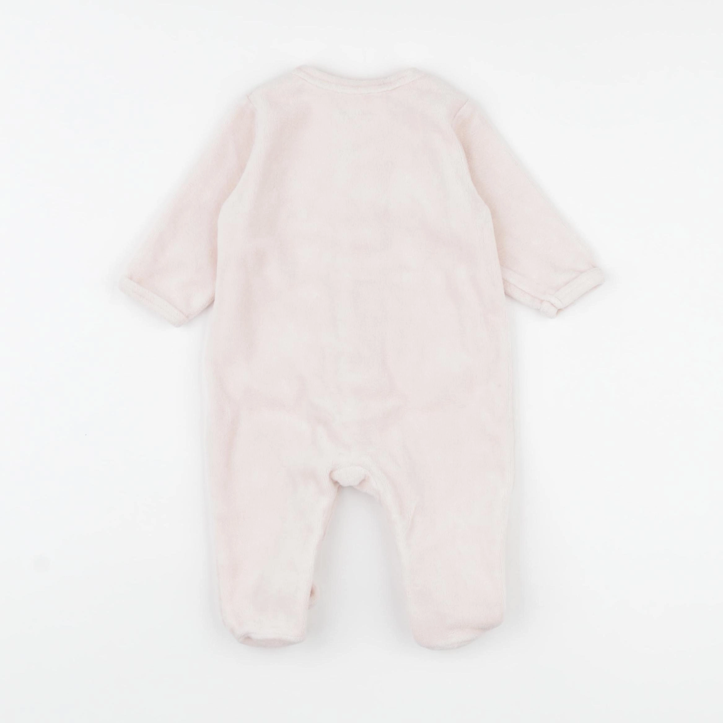 Vertbaudet - pyjama velours rose - 3 mois