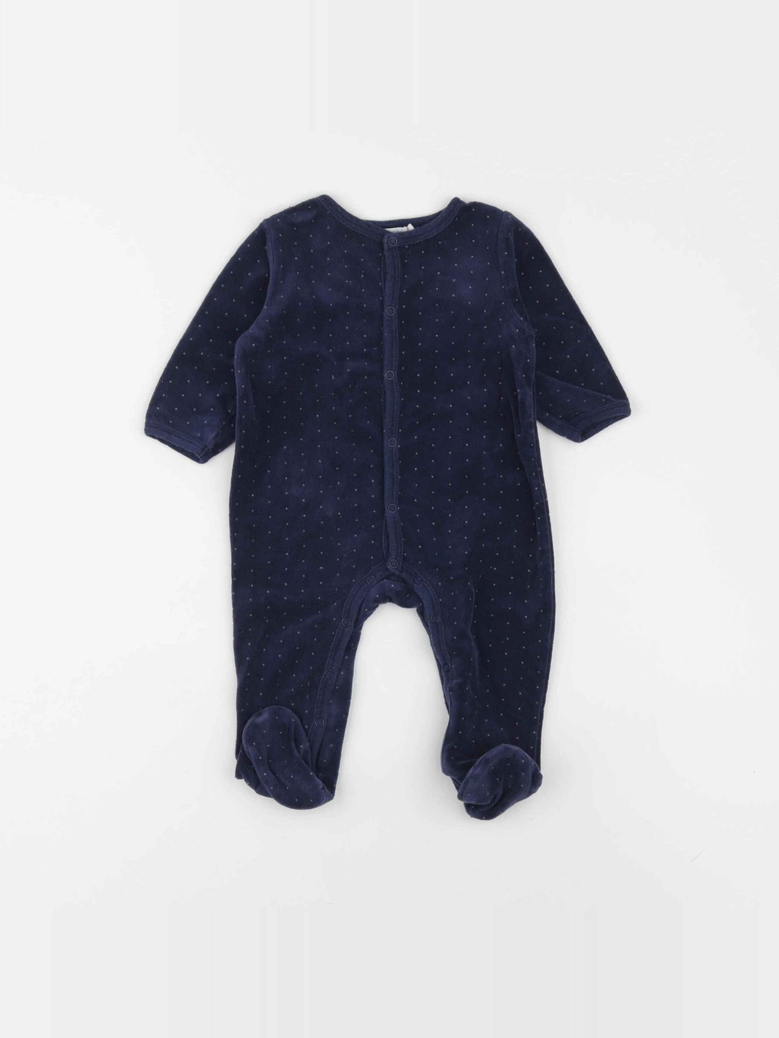 Boutchou - pyjama velours bleu - 6 mois