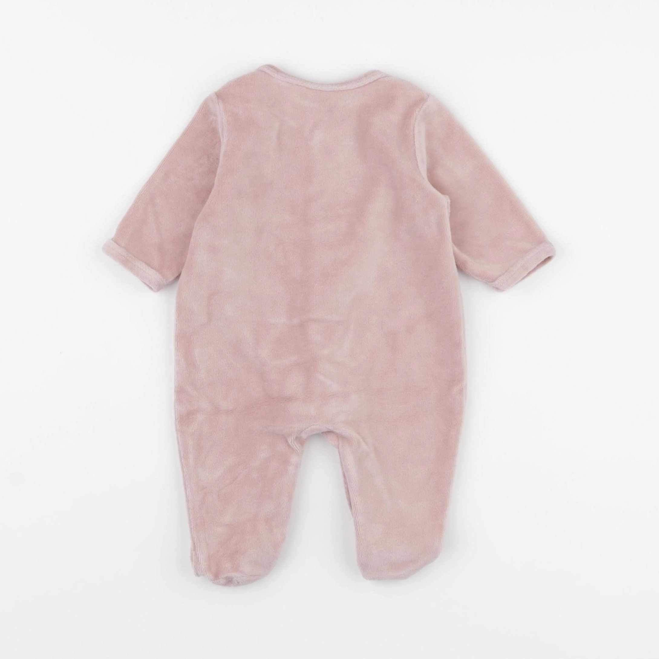 Vertbaudet - pyjama velours rose - 1 mois