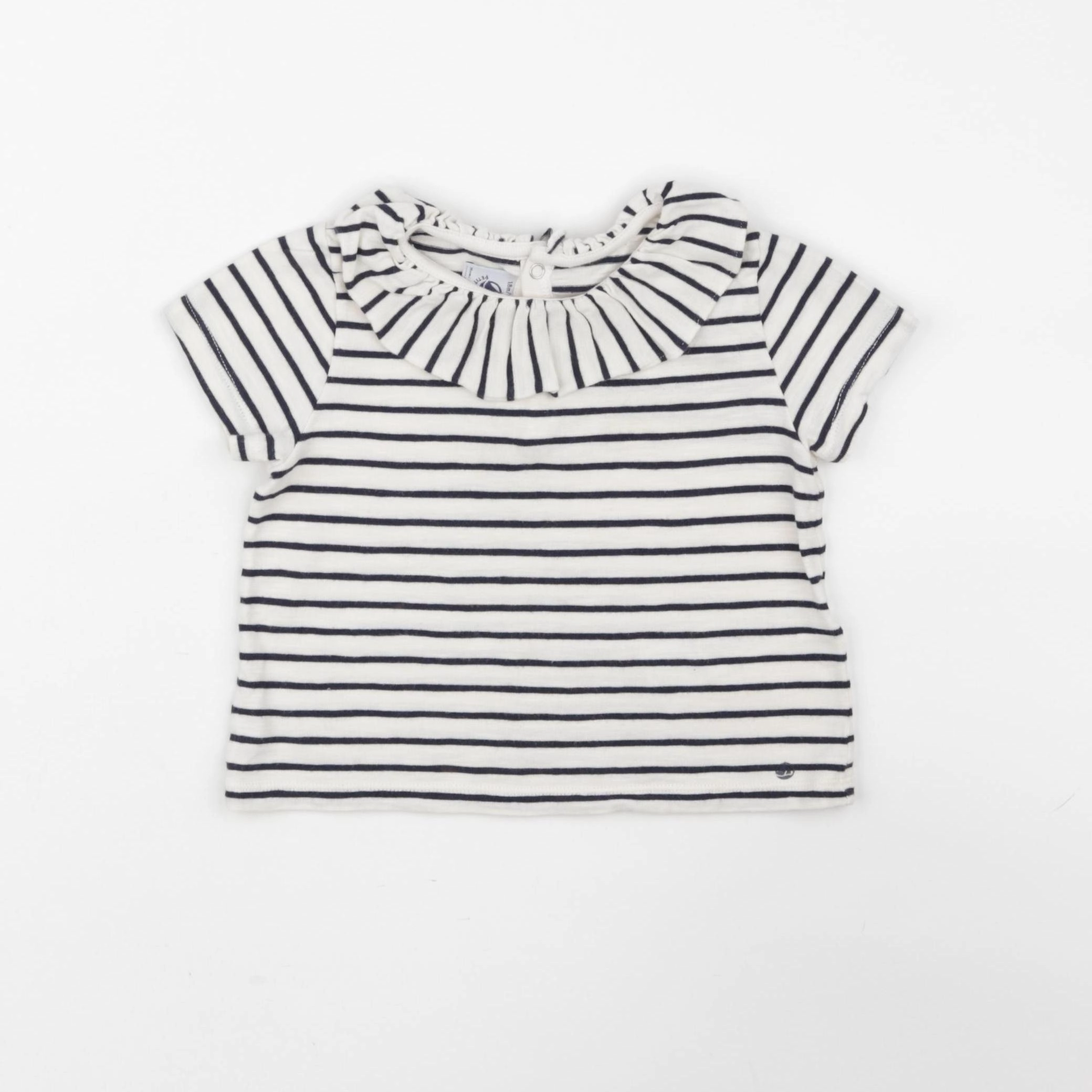 Petit Bateau - tee-shirt bleu - 18 mois