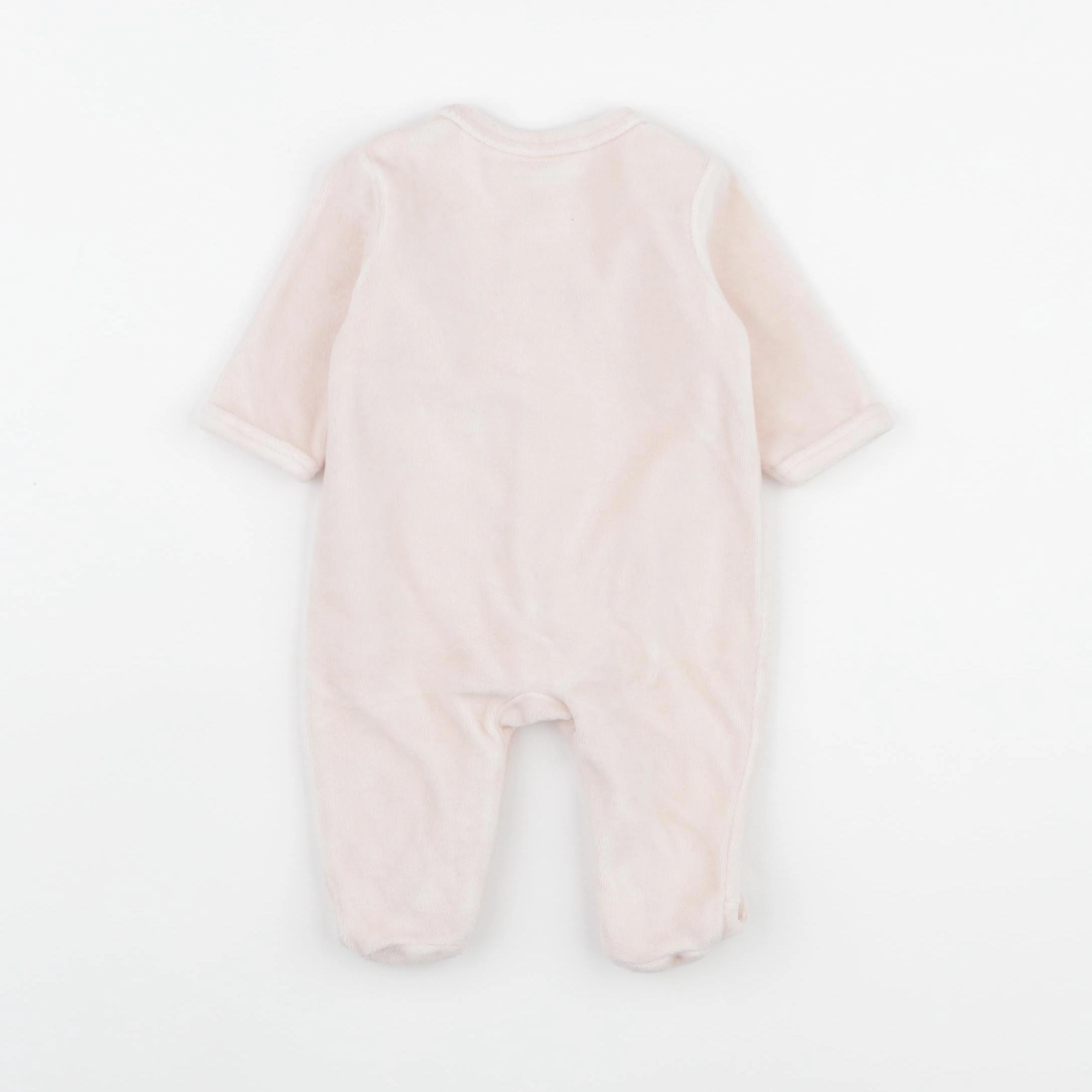 Vertbaudet - pyjama velours rose - 1 mois