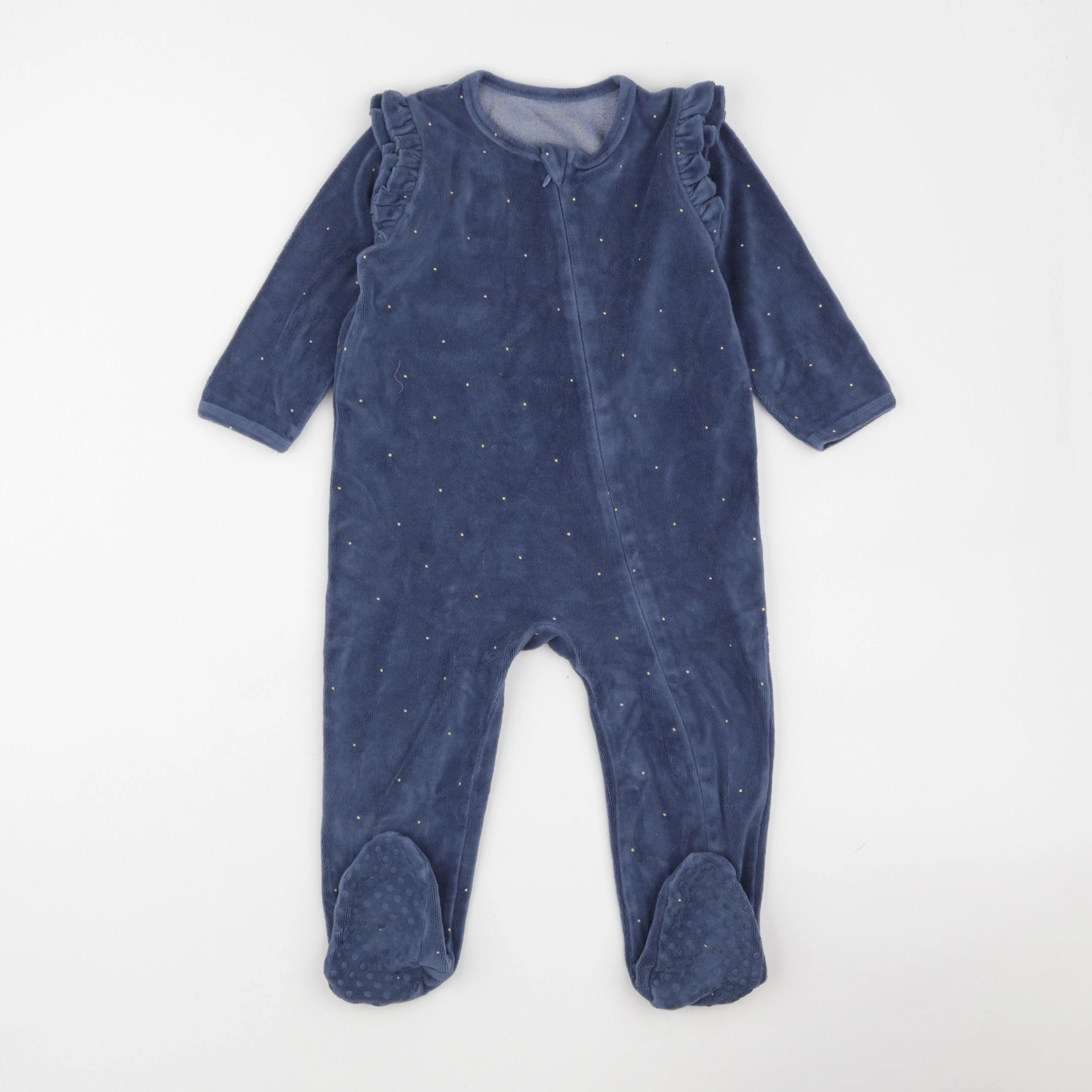 Vertbaudet - pyjama velours bleu - 2 ans