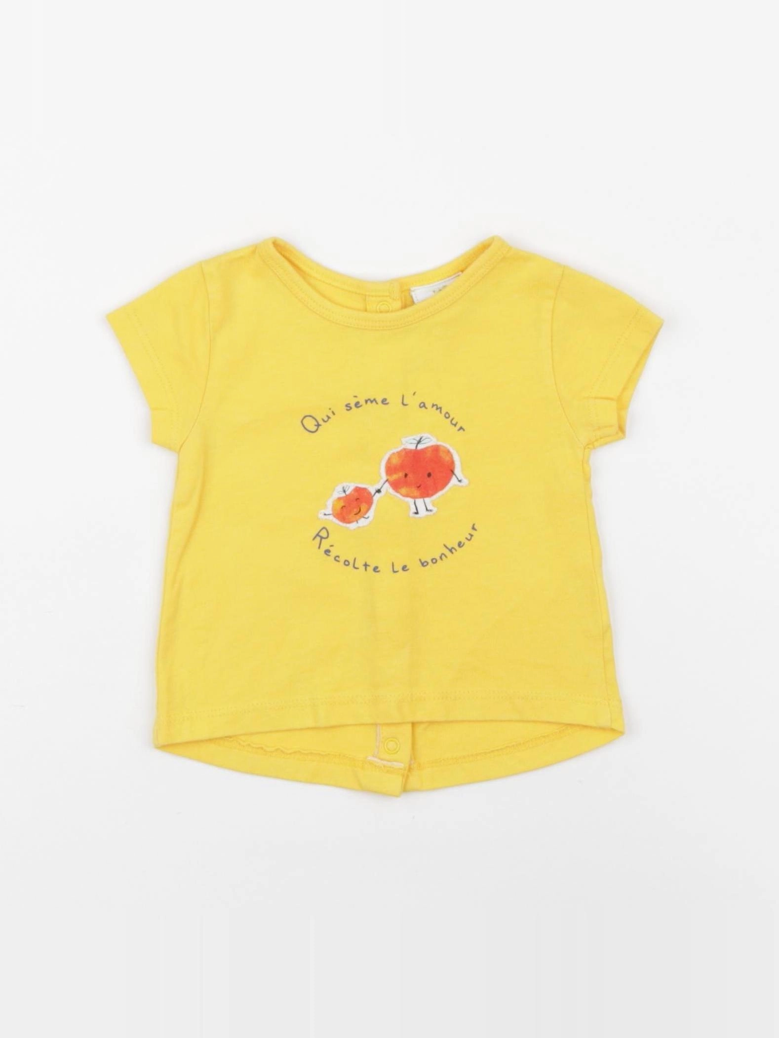 Tape à l'oeil - tee-shirt jaune - 3 mois