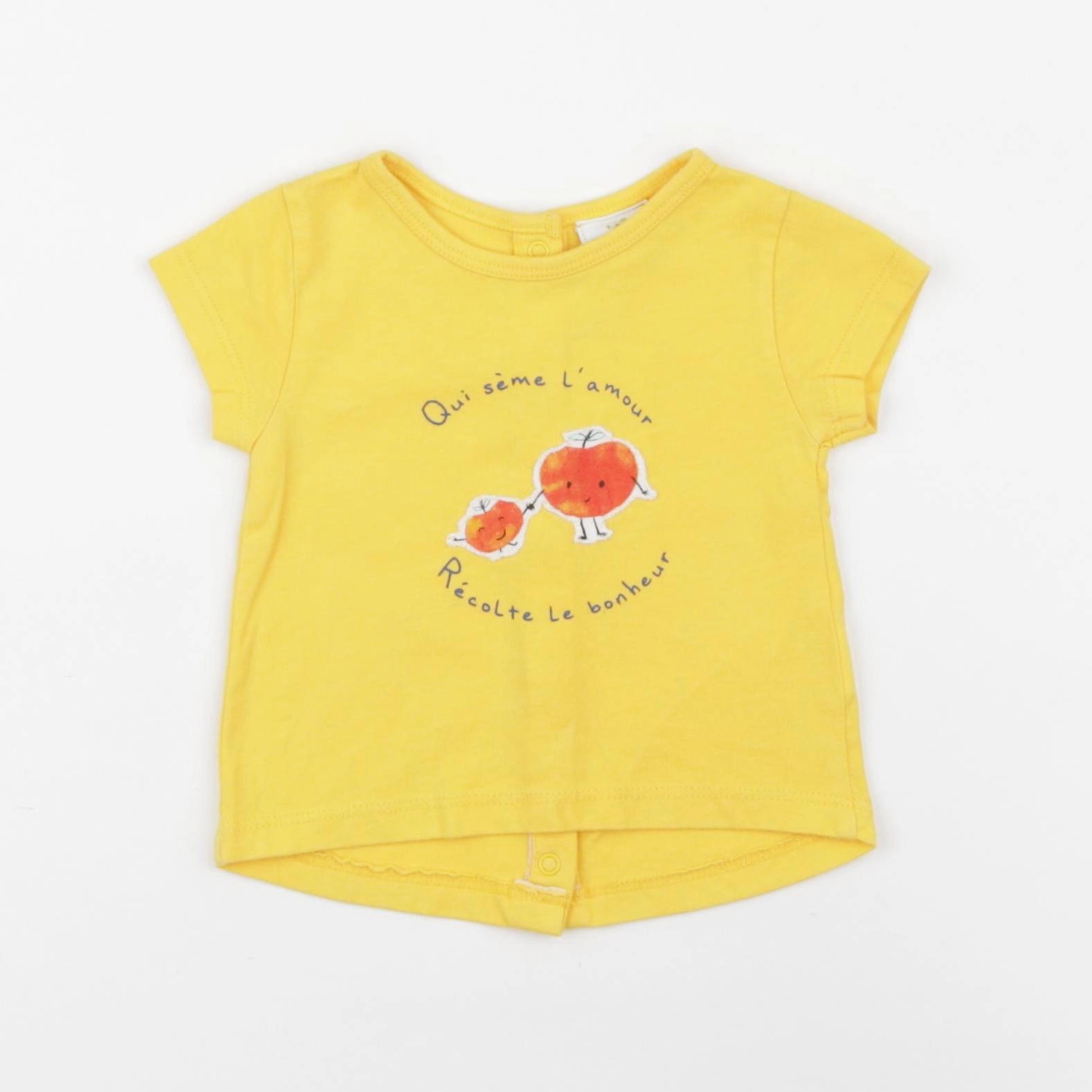Tape à l'oeil - tee-shirt jaune - 3 mois