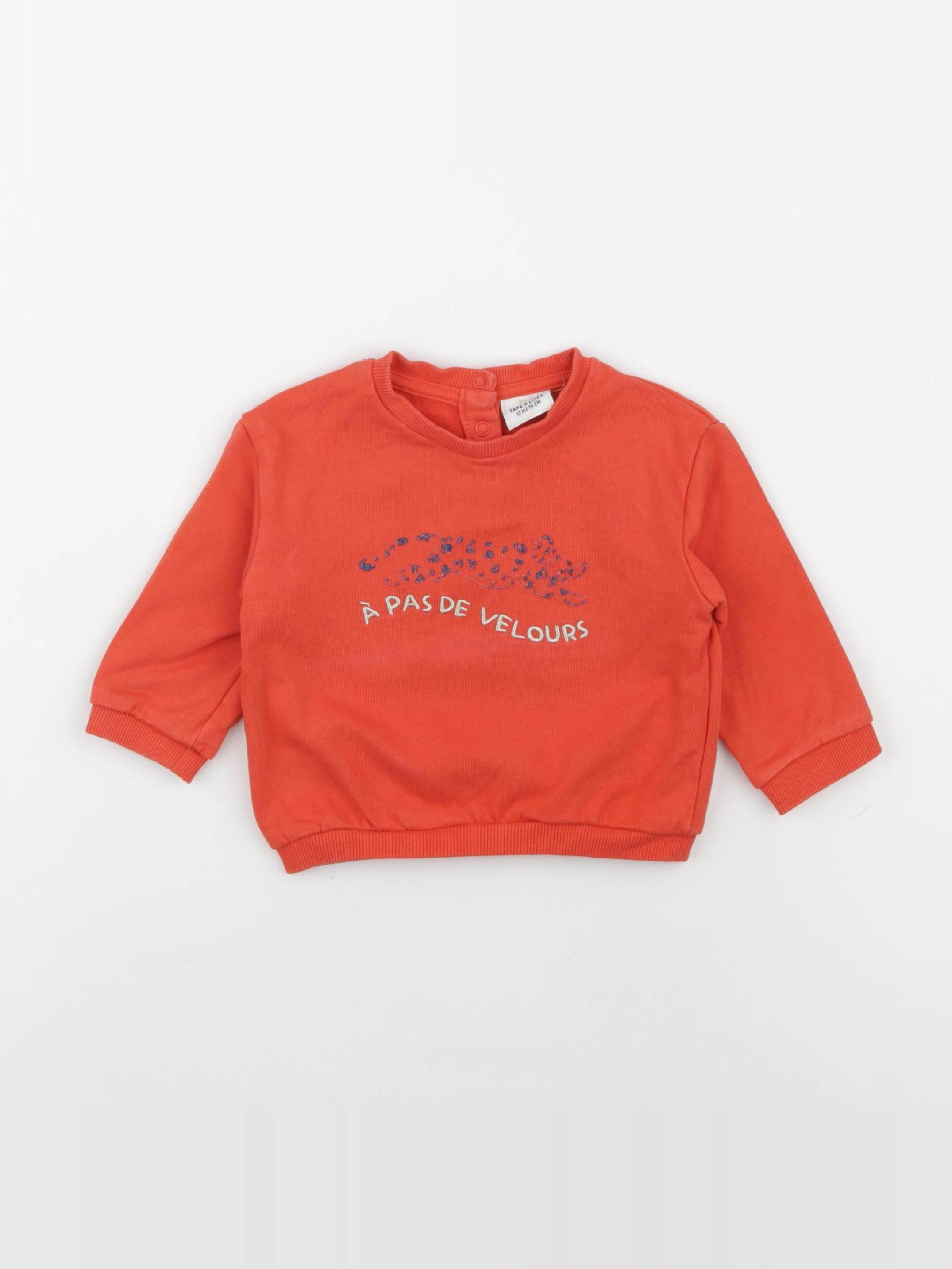 Tape à l'oeil - sweat rouge - 12 mois