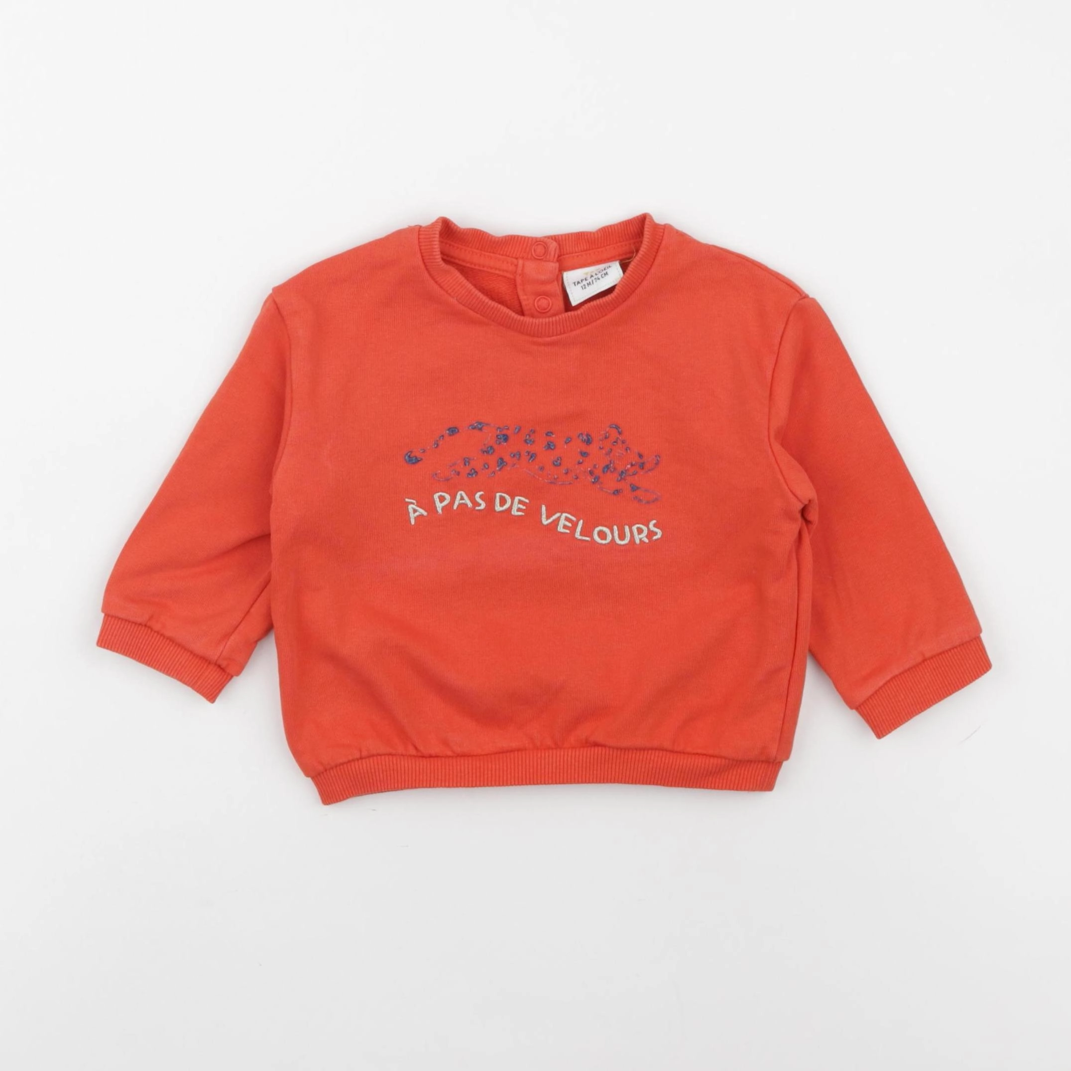 Tape à l'oeil - sweat rouge - 12 mois