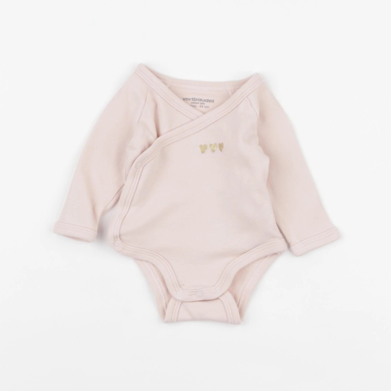 Vertbaudet - body rose - 1 mois