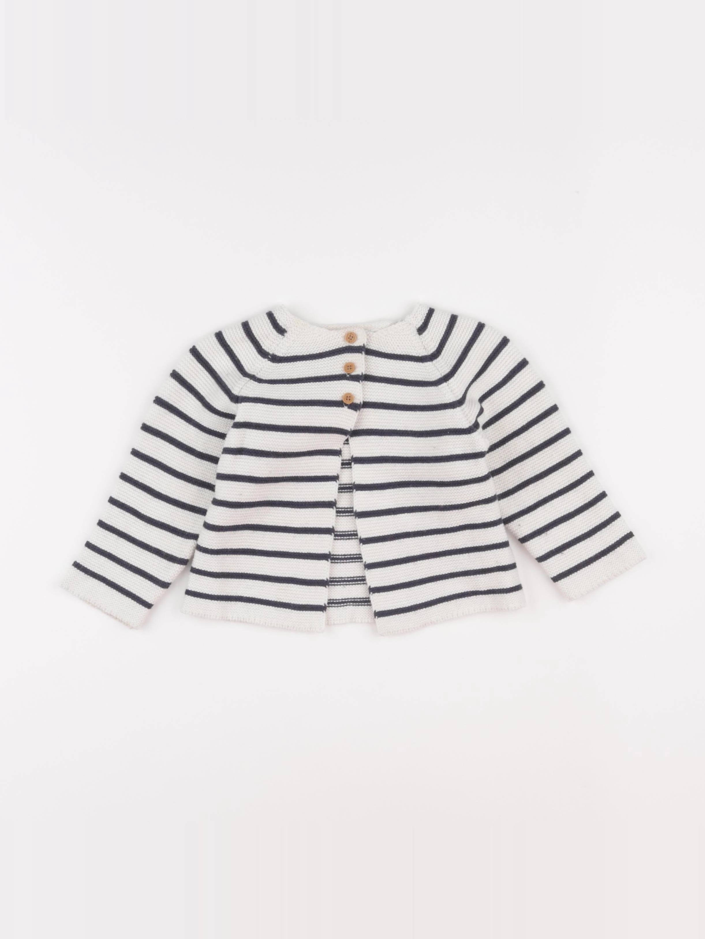 Boutchou - gilet beige, gris - 12 mois