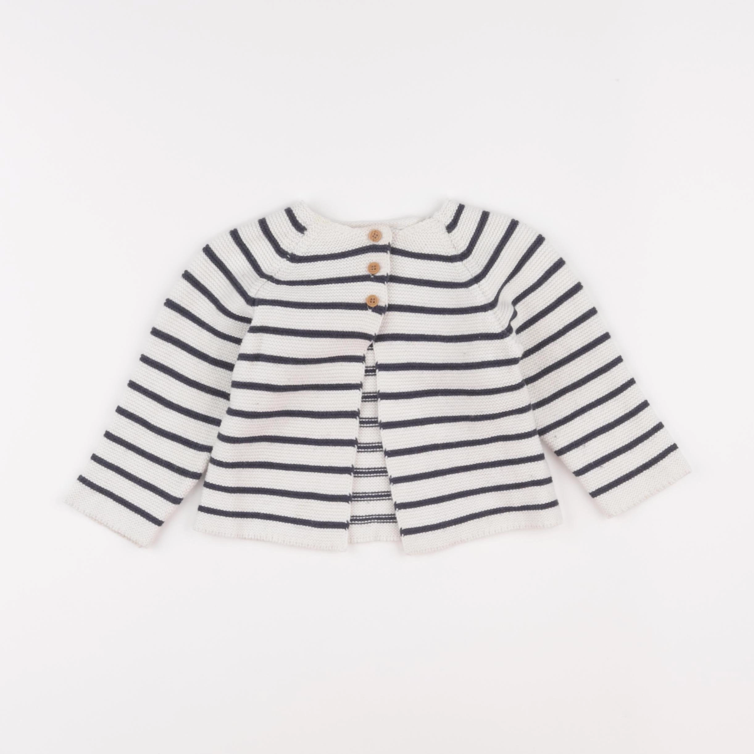 Boutchou - gilet beige, gris - 12 mois
