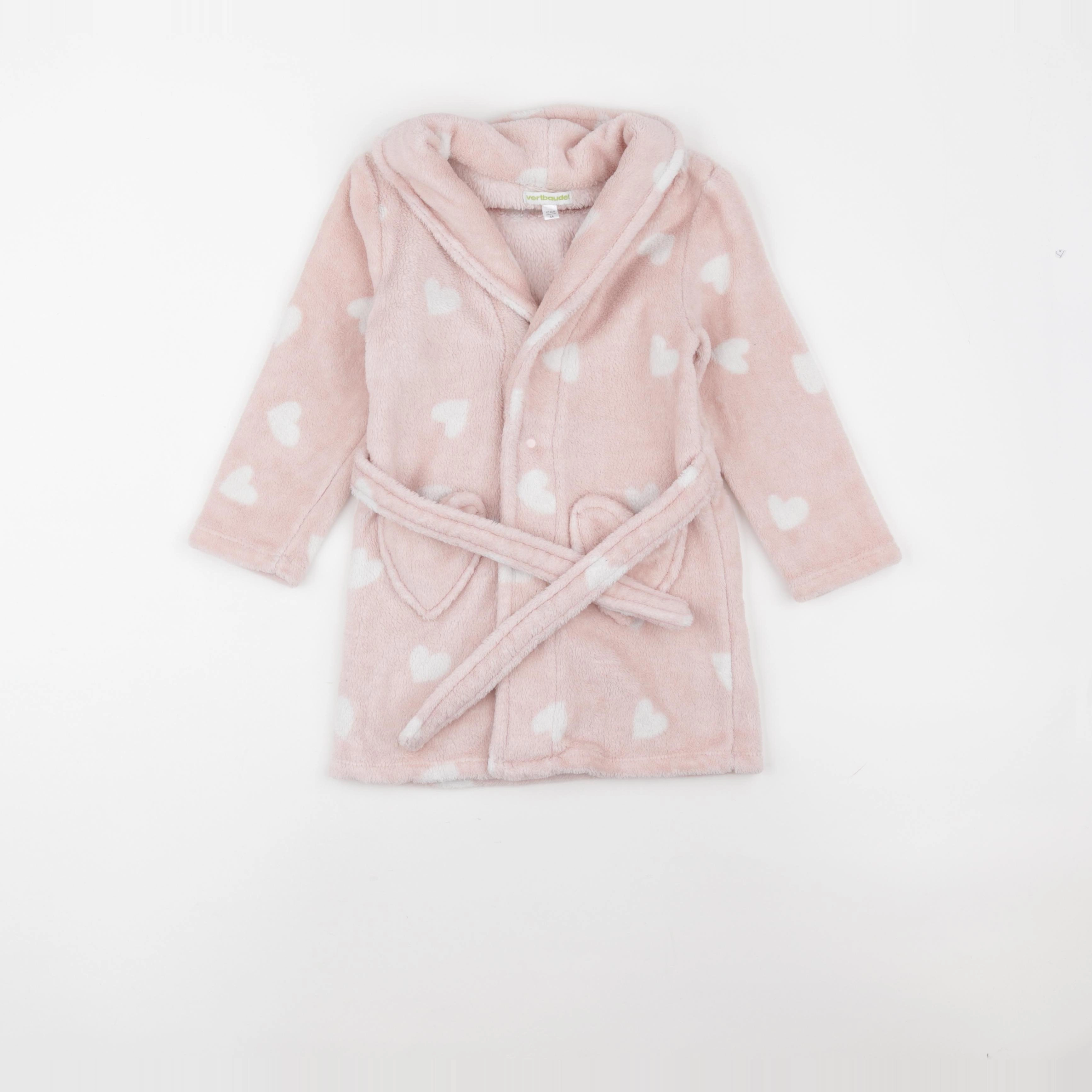 Vertbaudet - robe de chambre rose - 4 ans