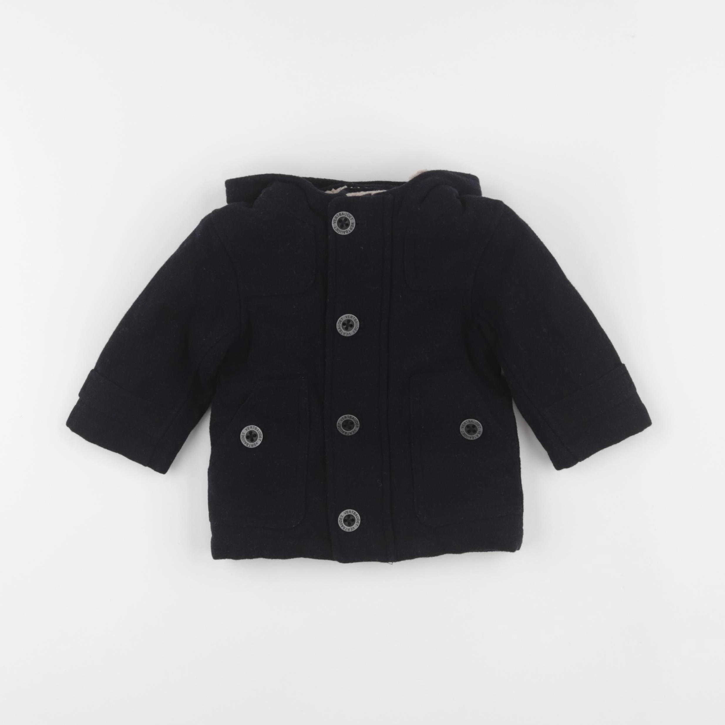 Vertbaudet - manteau bleu - 6 mois