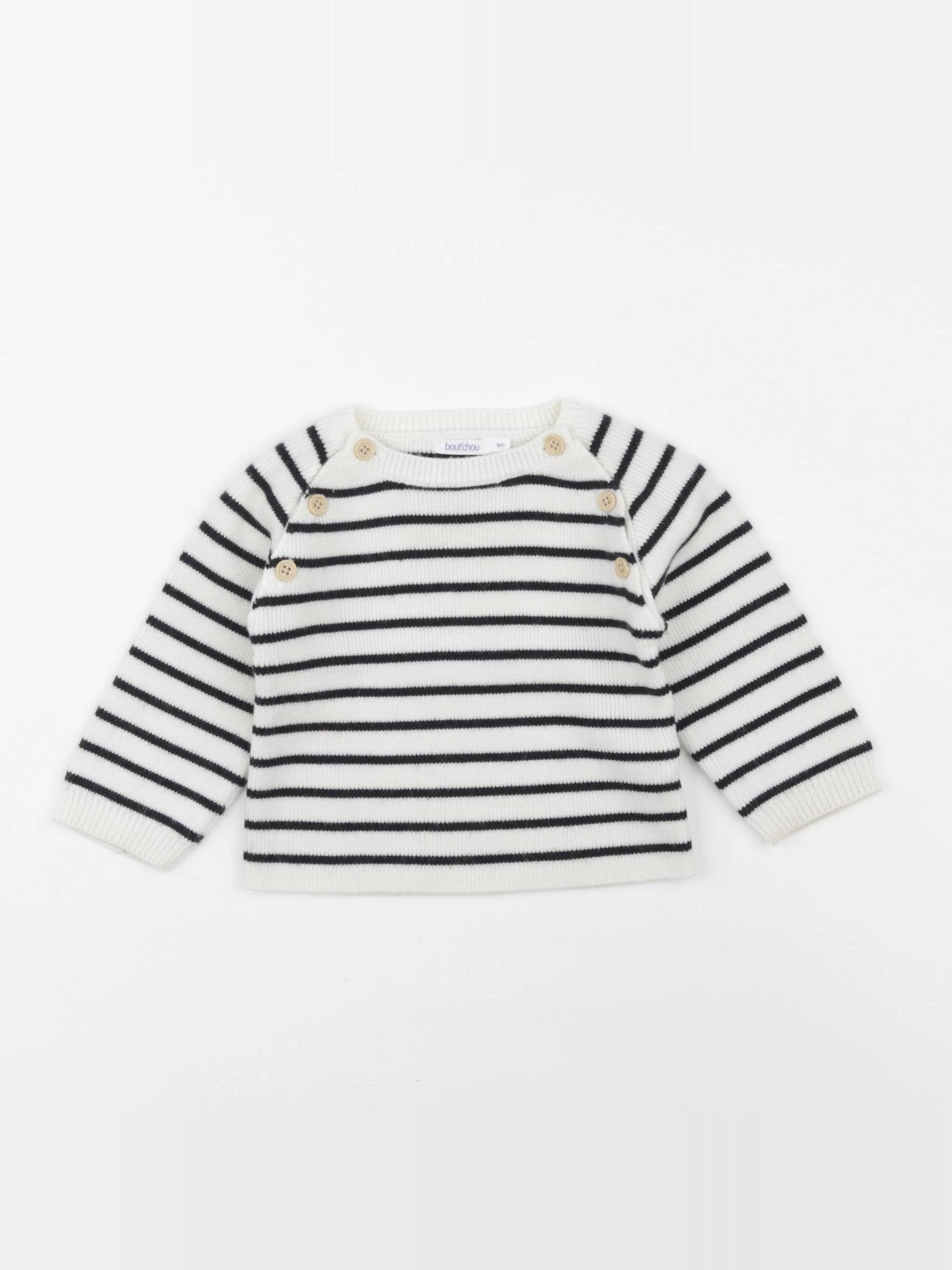 Boutchou - pull bleu - 6 mois