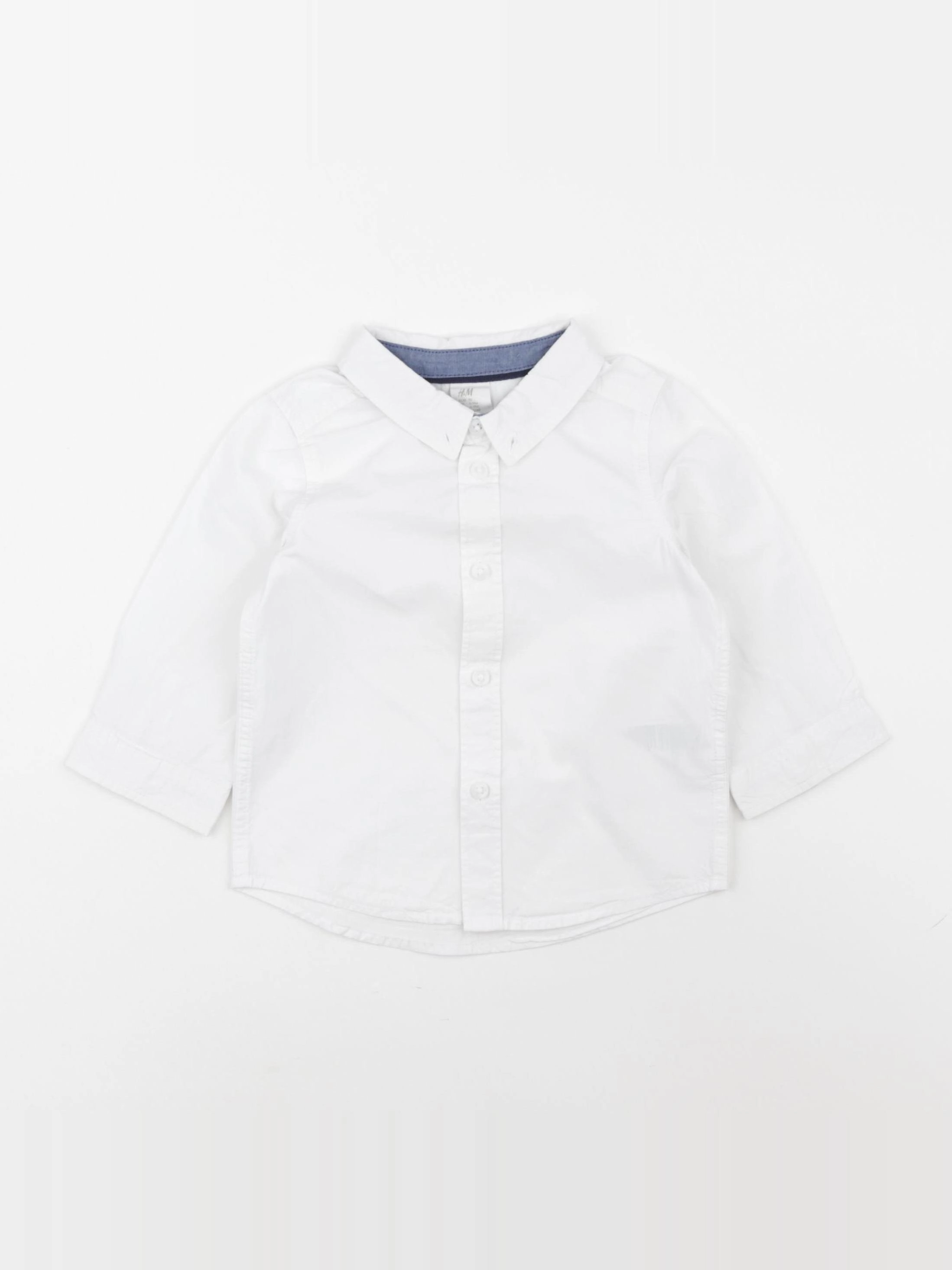 H&M - chemise blanc - 6/9 mois