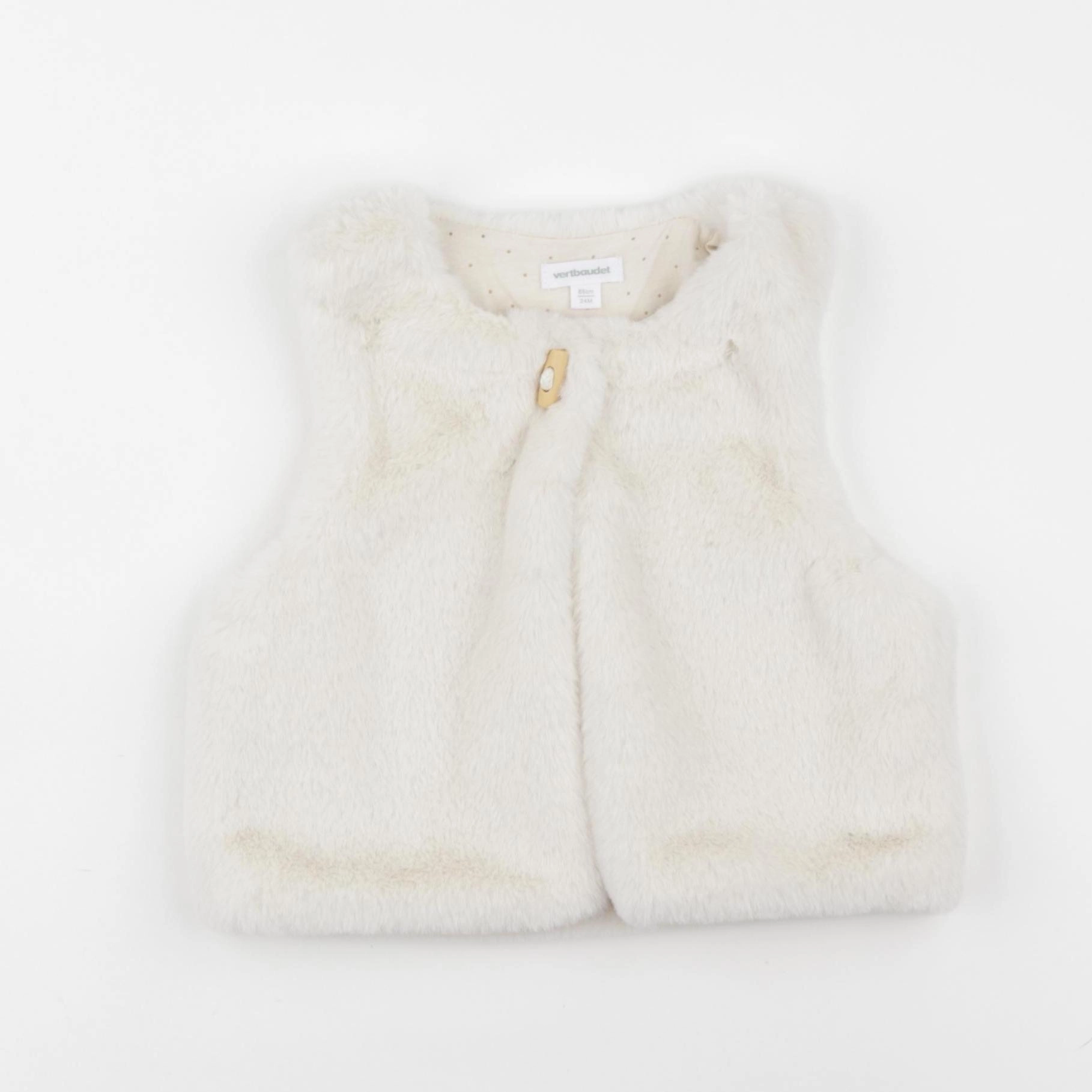 Vertbaudet - gilet blanc - 24 mois