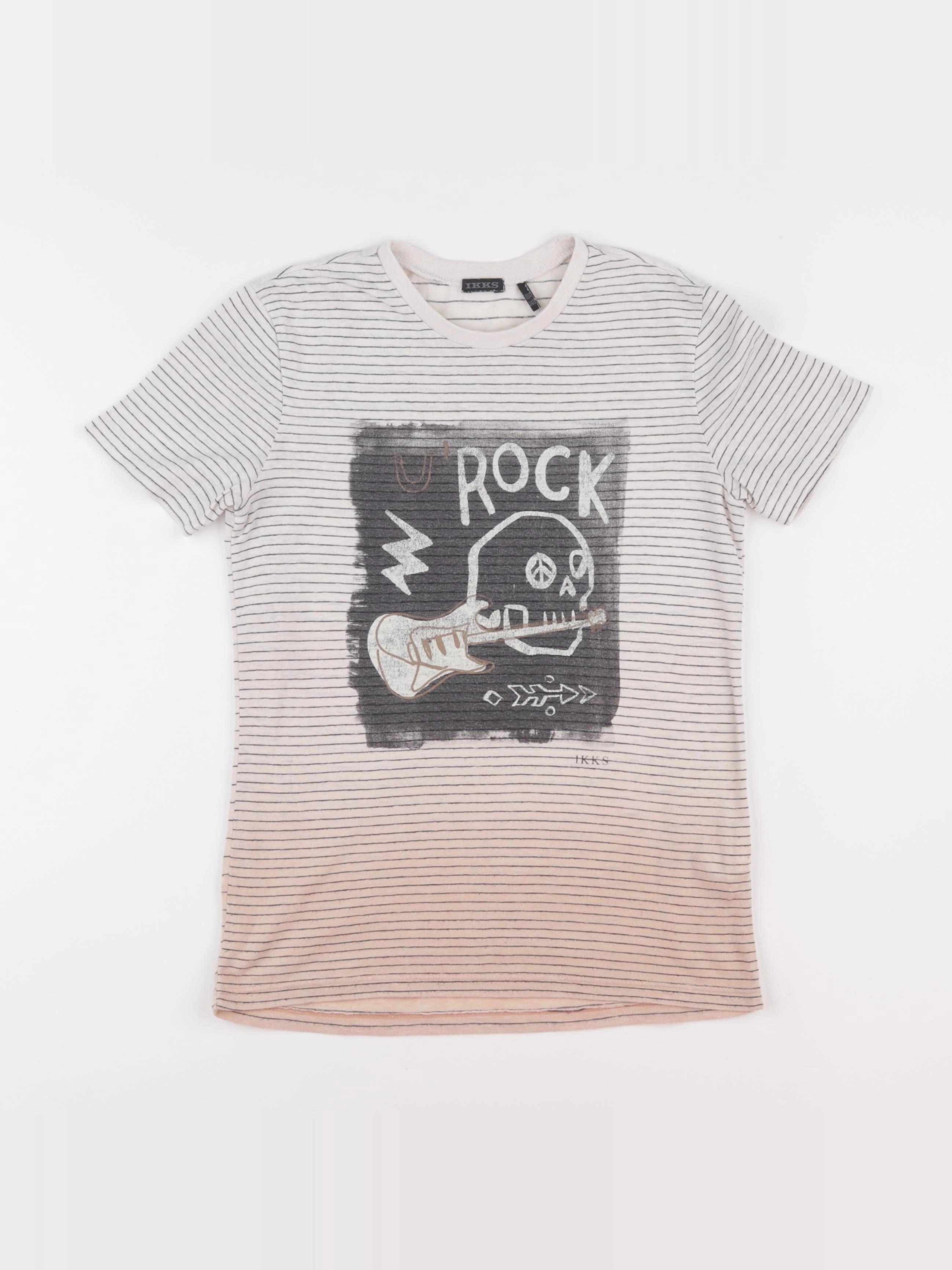 IKKS - tee-shirt beige - 10 ans