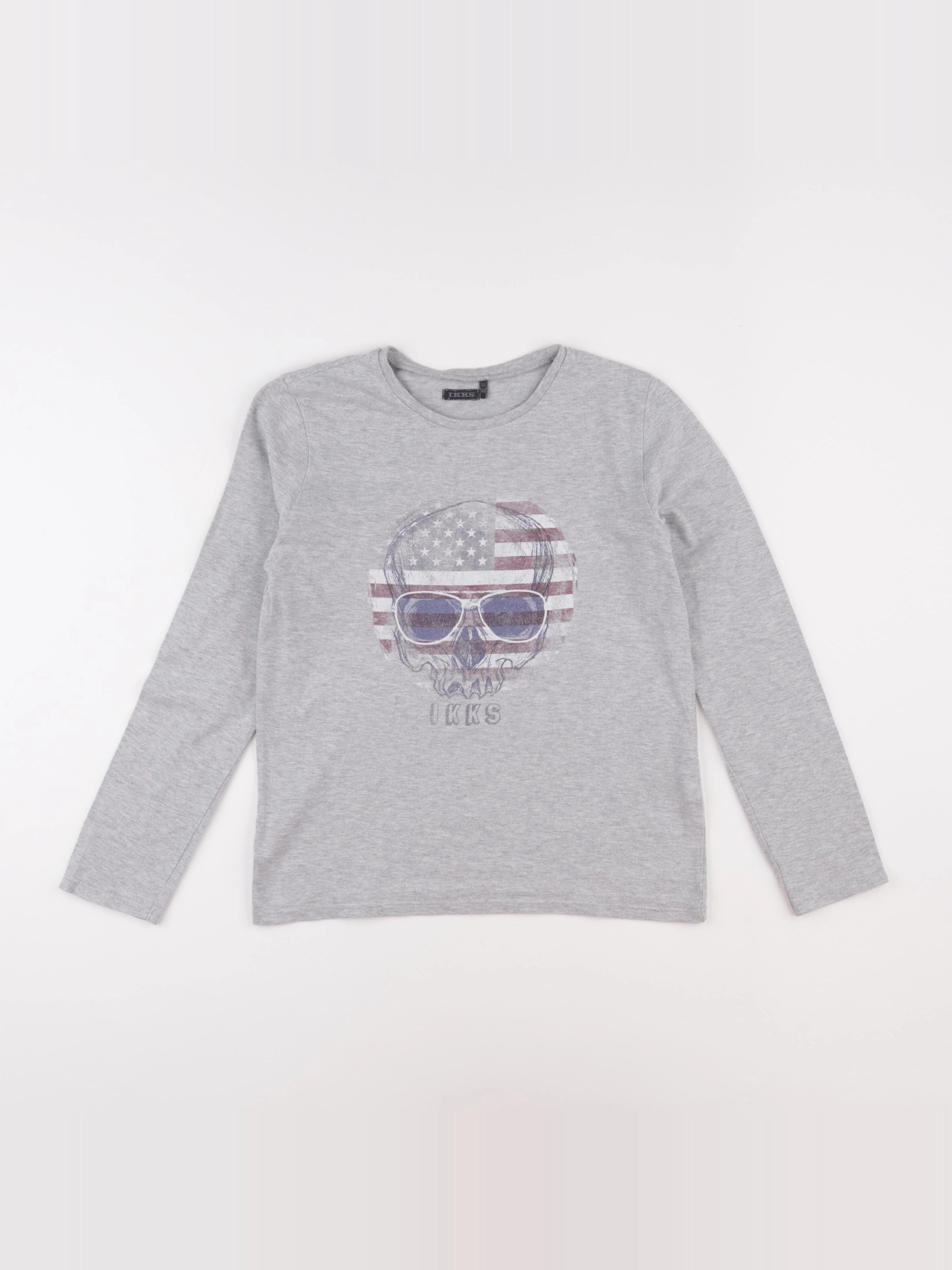 IKKS - tee-shirt gris - 10 ans
