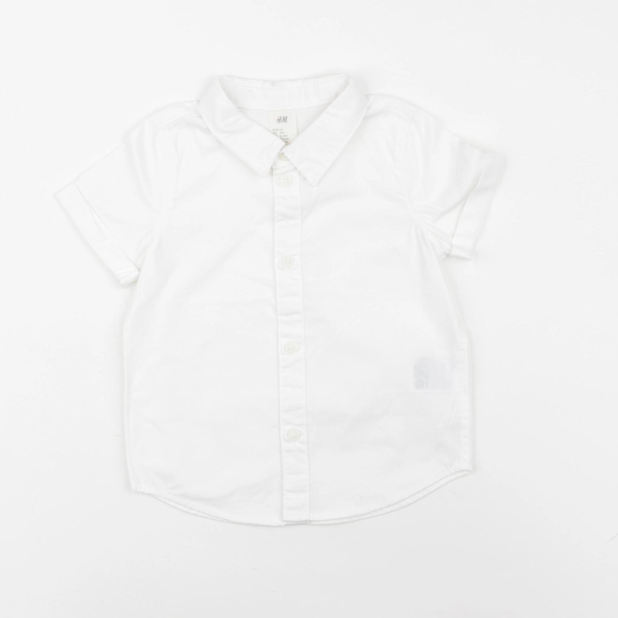 H&M - chemise blanc - 6/9 mois