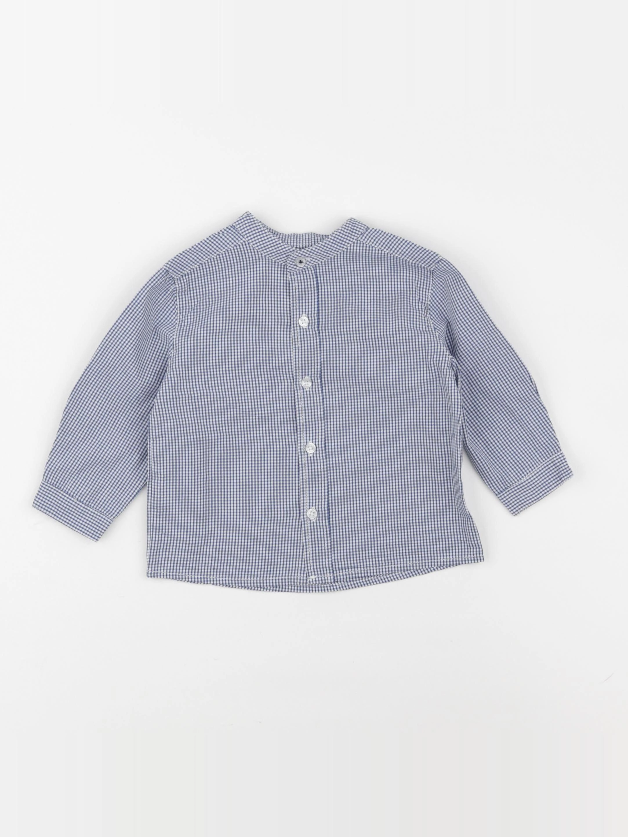 Boutchou - chemise bleu - 9 mois
