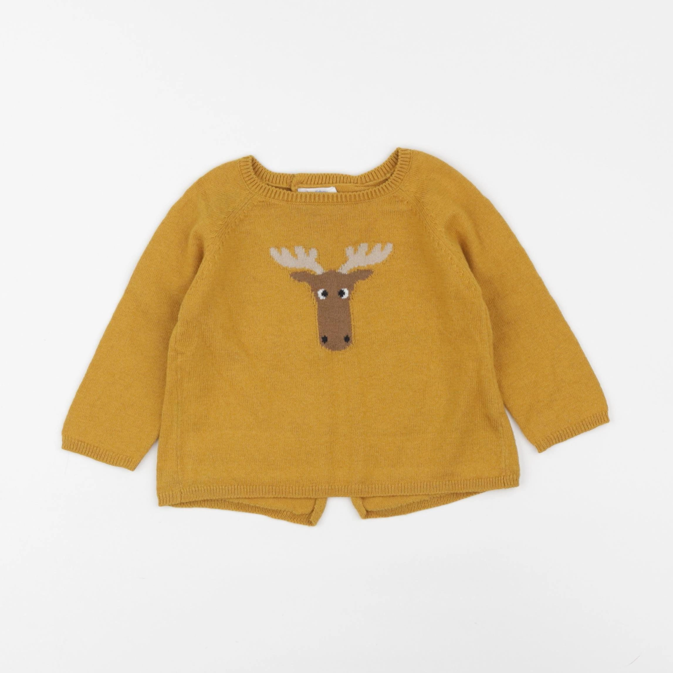 Boutchou - pull jaune - 12 mois