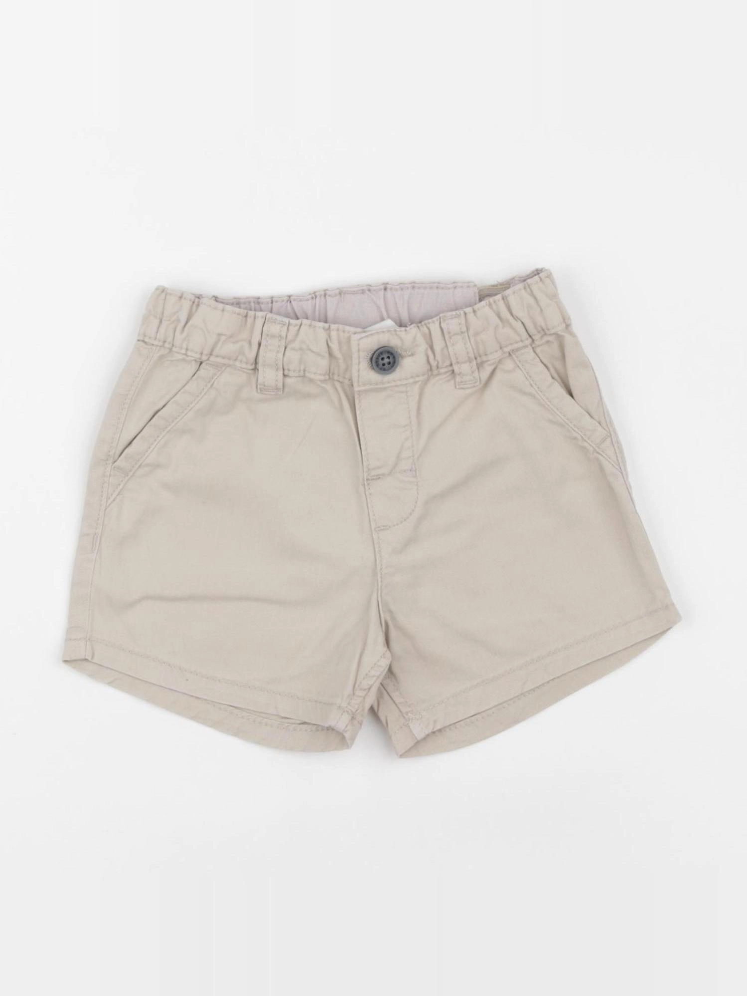 H&M - short beige - 6/9 mois