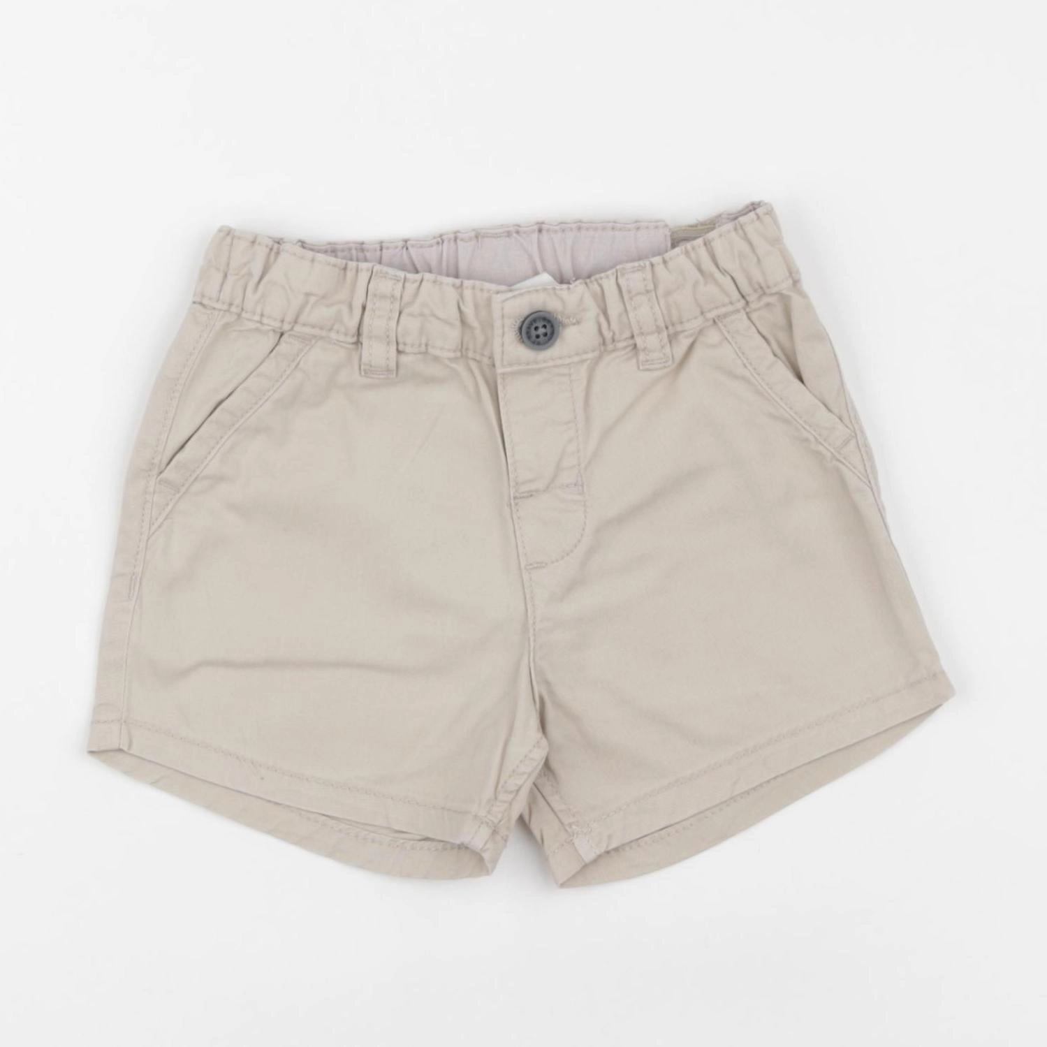 H&M - short beige - 6/9 mois