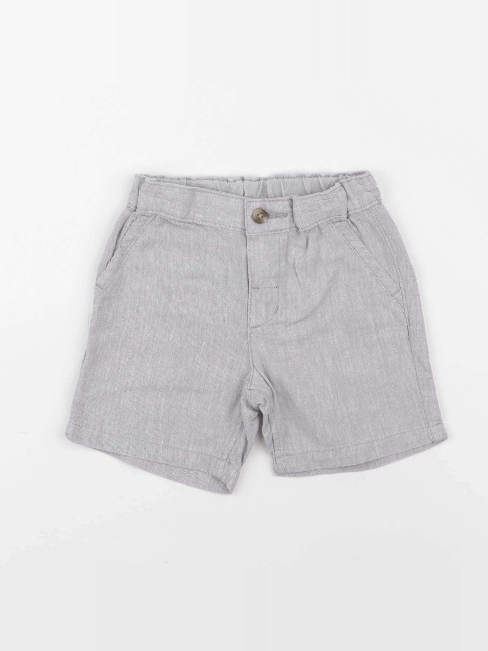 H&M - short gris - 6/9 mois