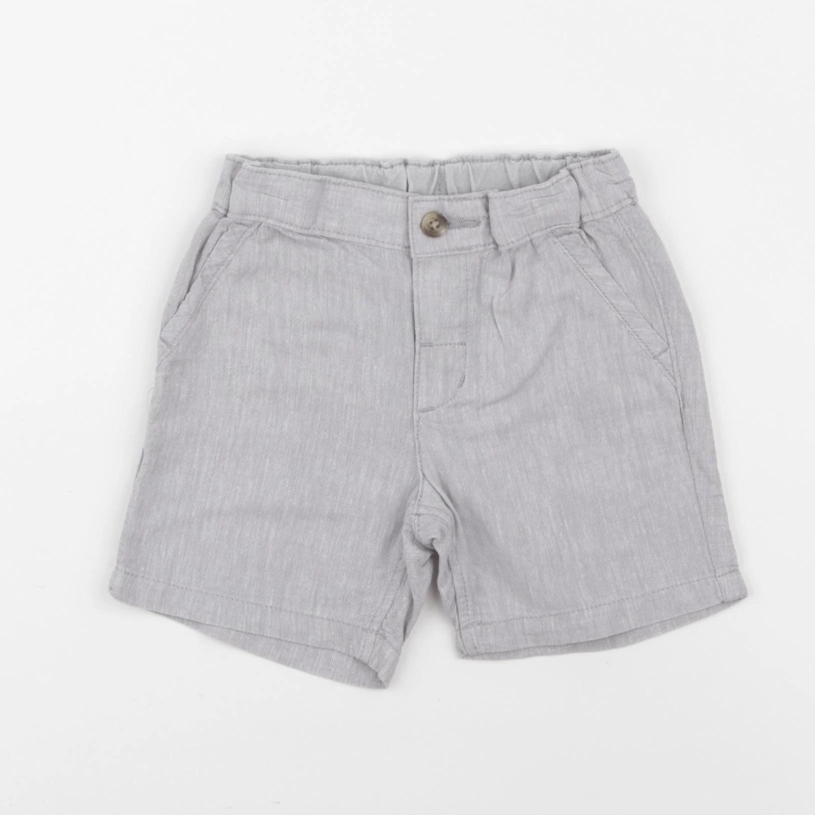 H&M - short gris - 6/9 mois