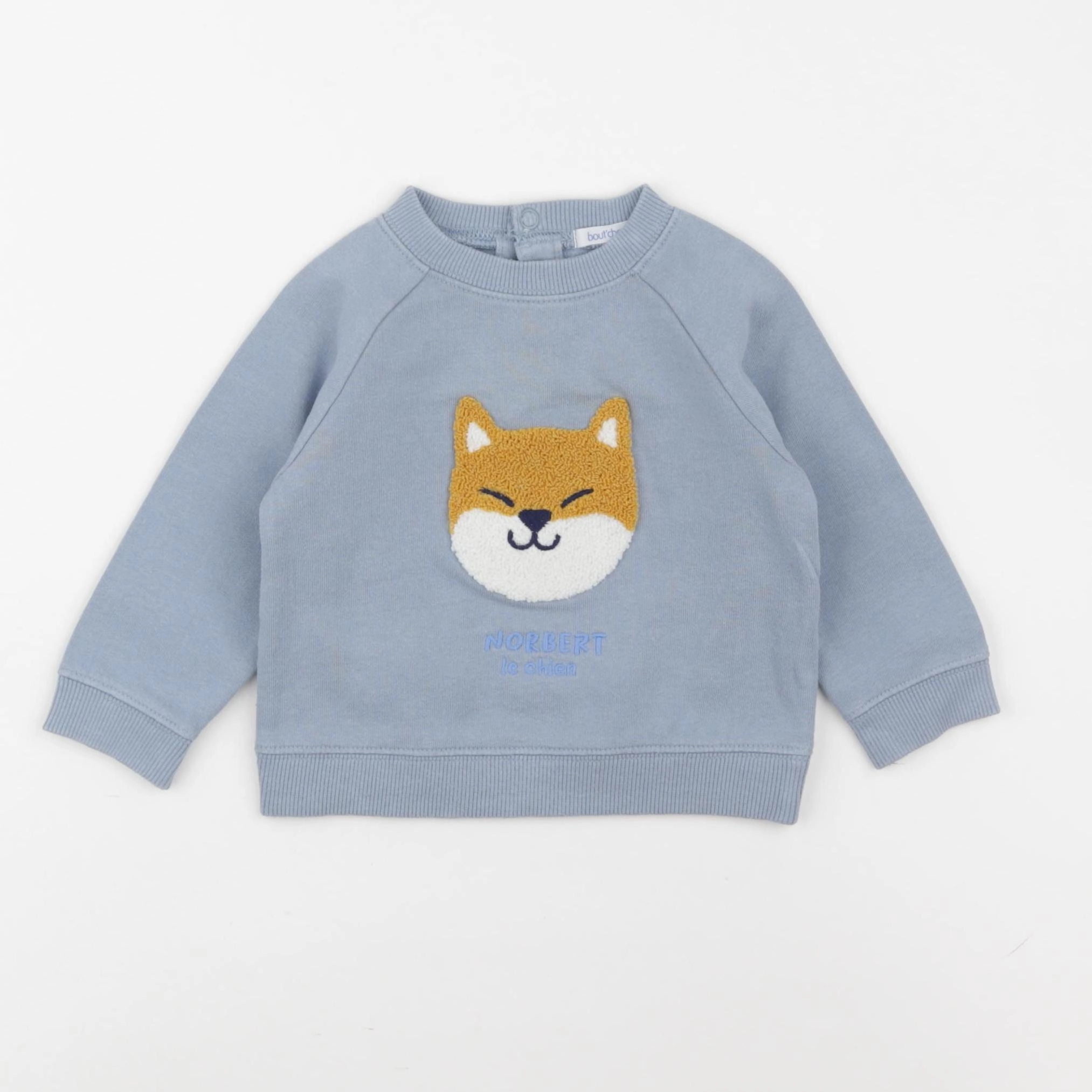Boutchou - sweat bleu - 9 mois
