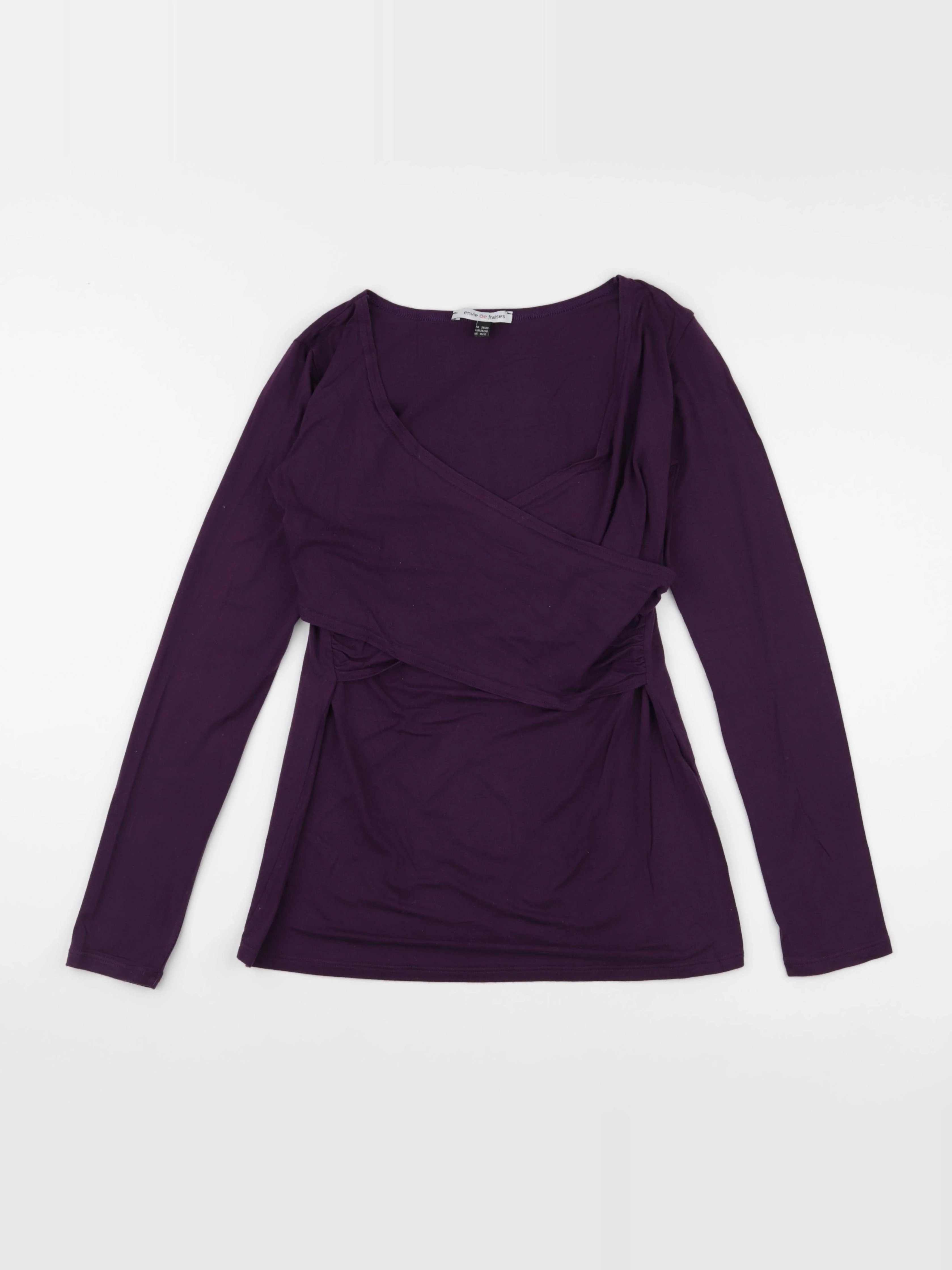 Envie de fraise - tee-shirt grossesse violet - 38 à 40