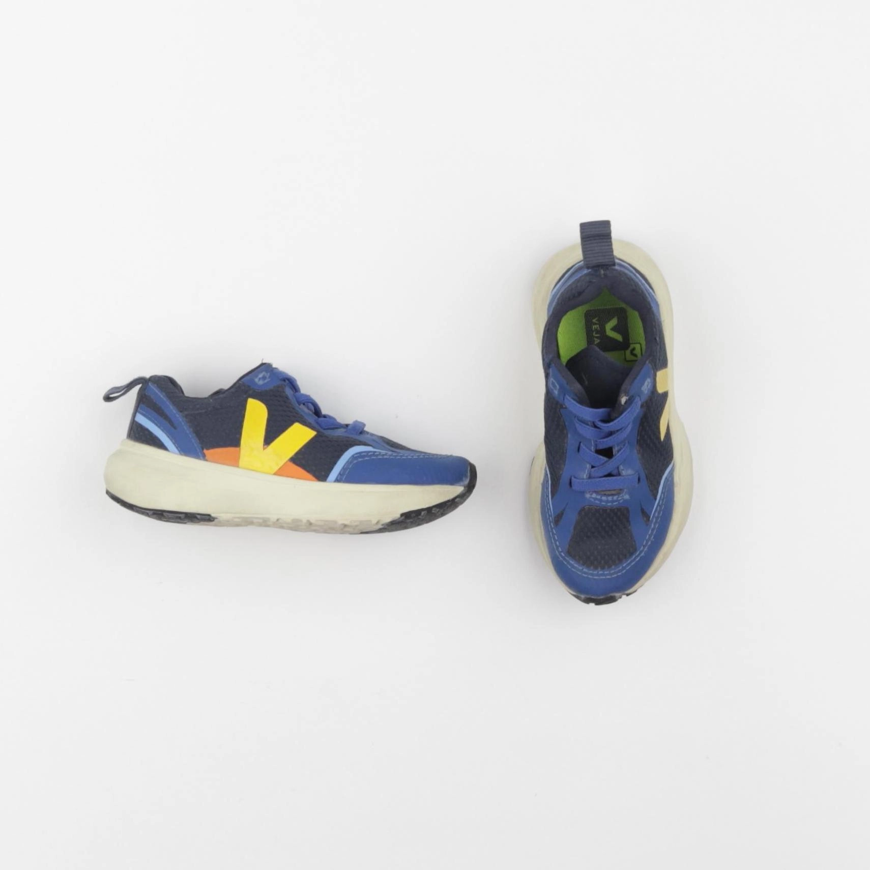 Veja - tennis élastiqué bleu - pointure 25