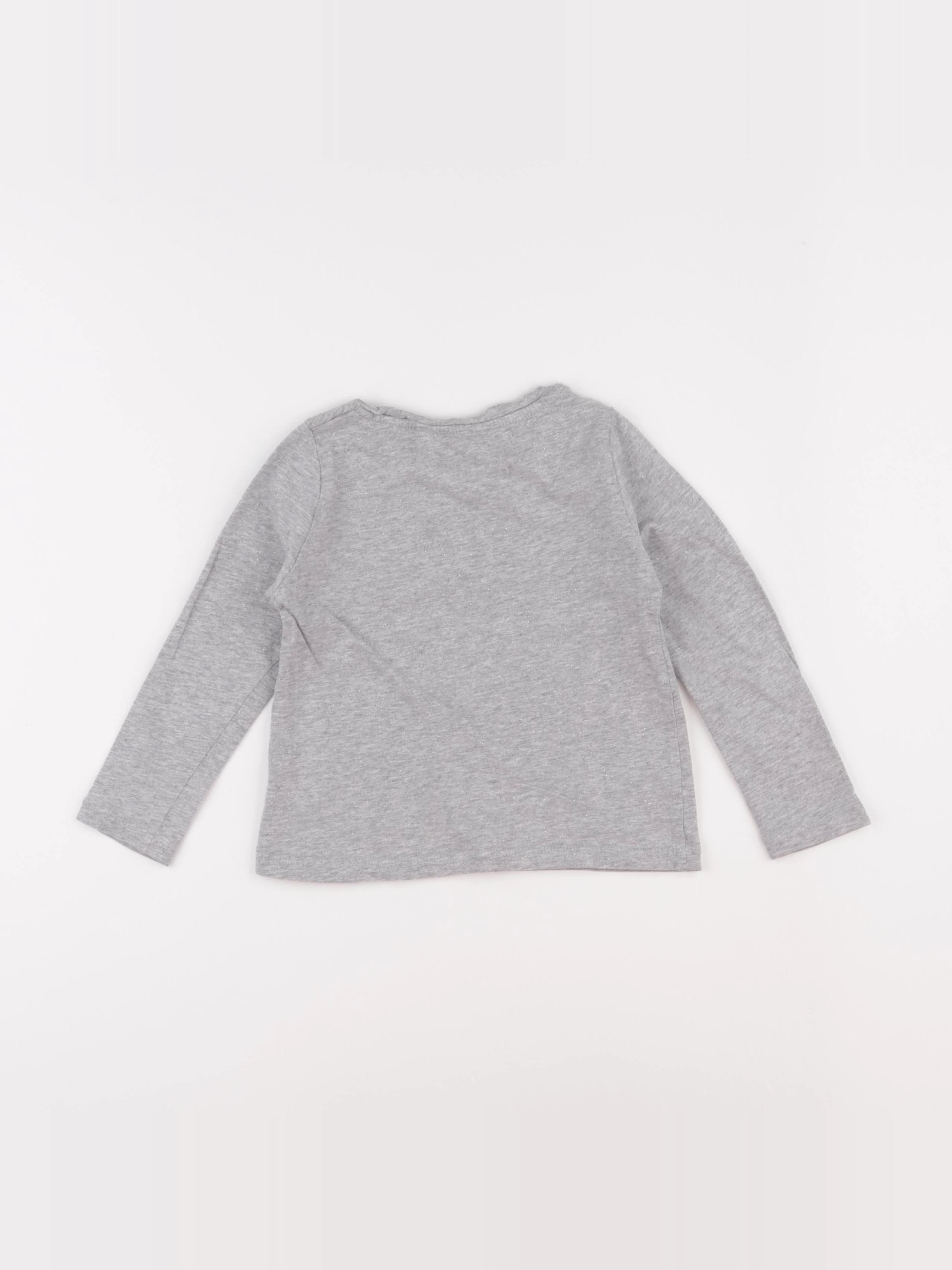Monoprix - tee-shirt gris, or - 3 ans