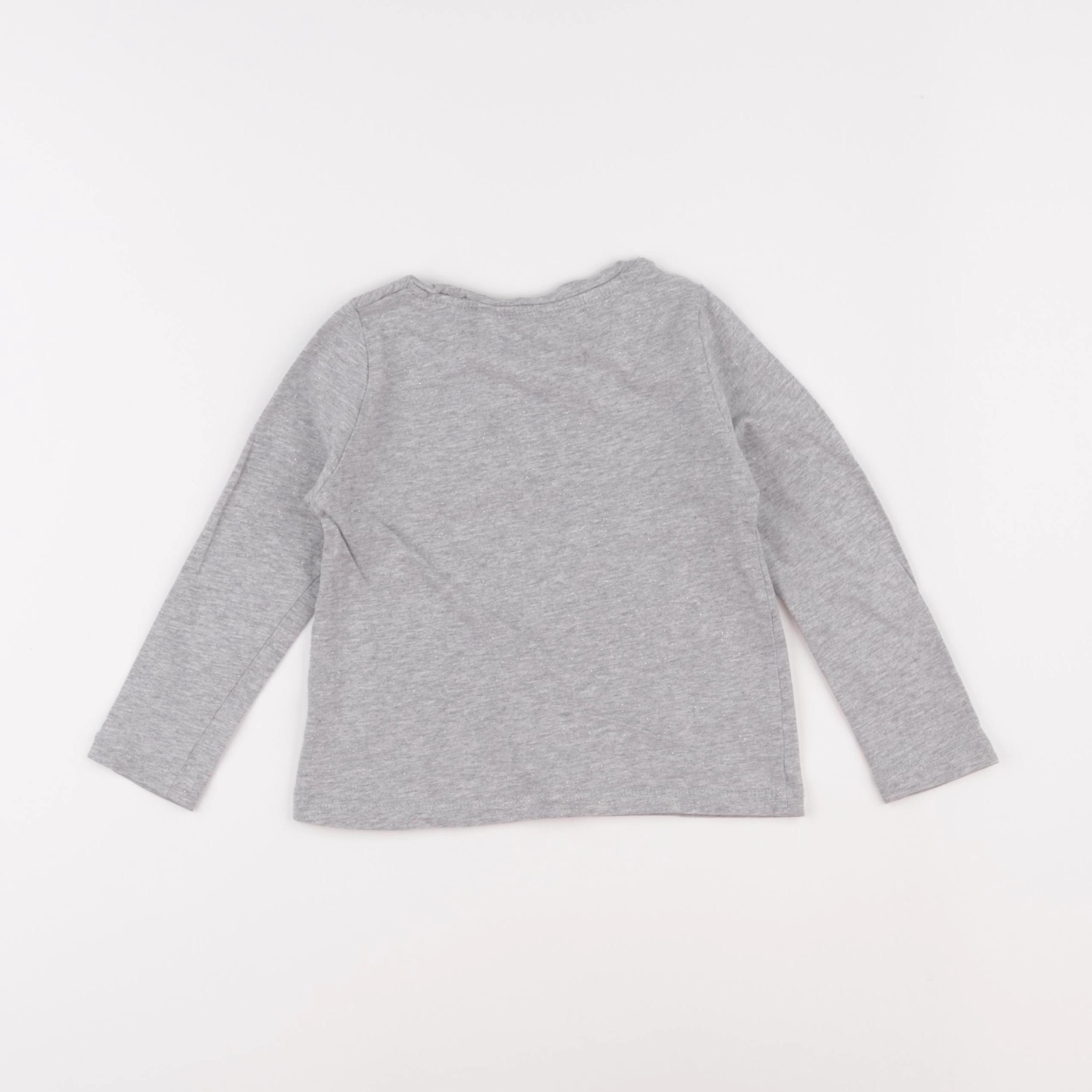 Monoprix - tee-shirt gris, or - 3 ans