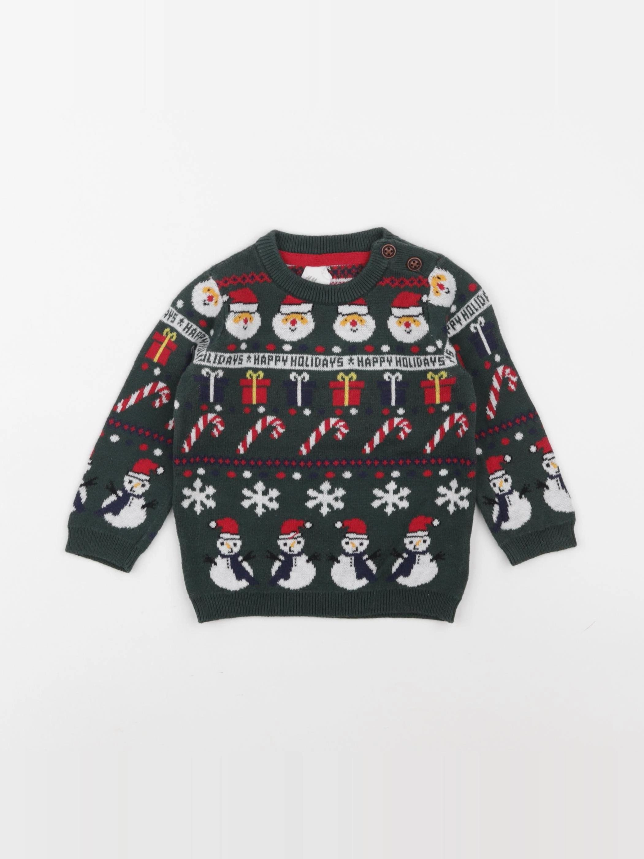 H&M - pull vert - 3/6 mois