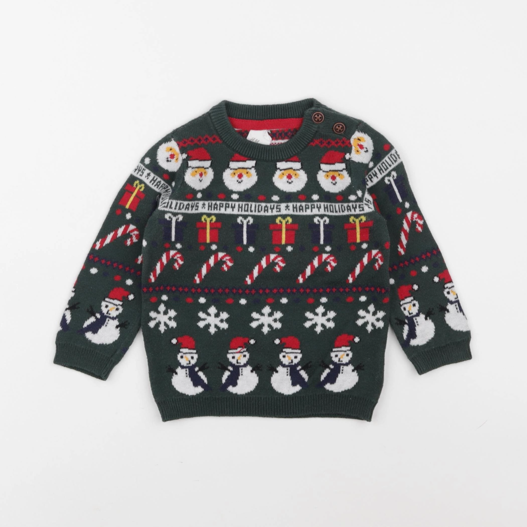 H&M - pull vert - 3/6 mois