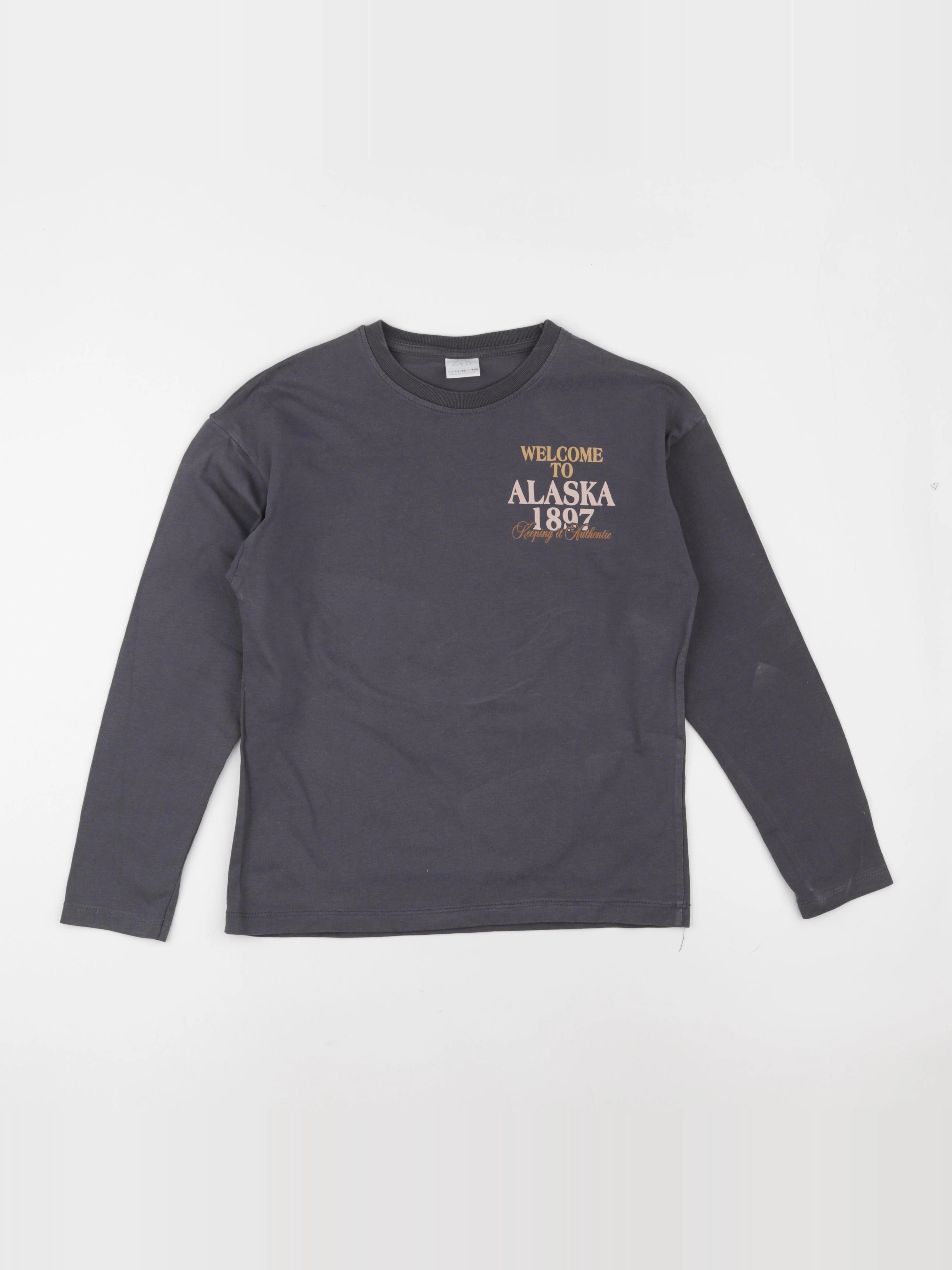 Zara - tee-shirt gris - 11/12 ans