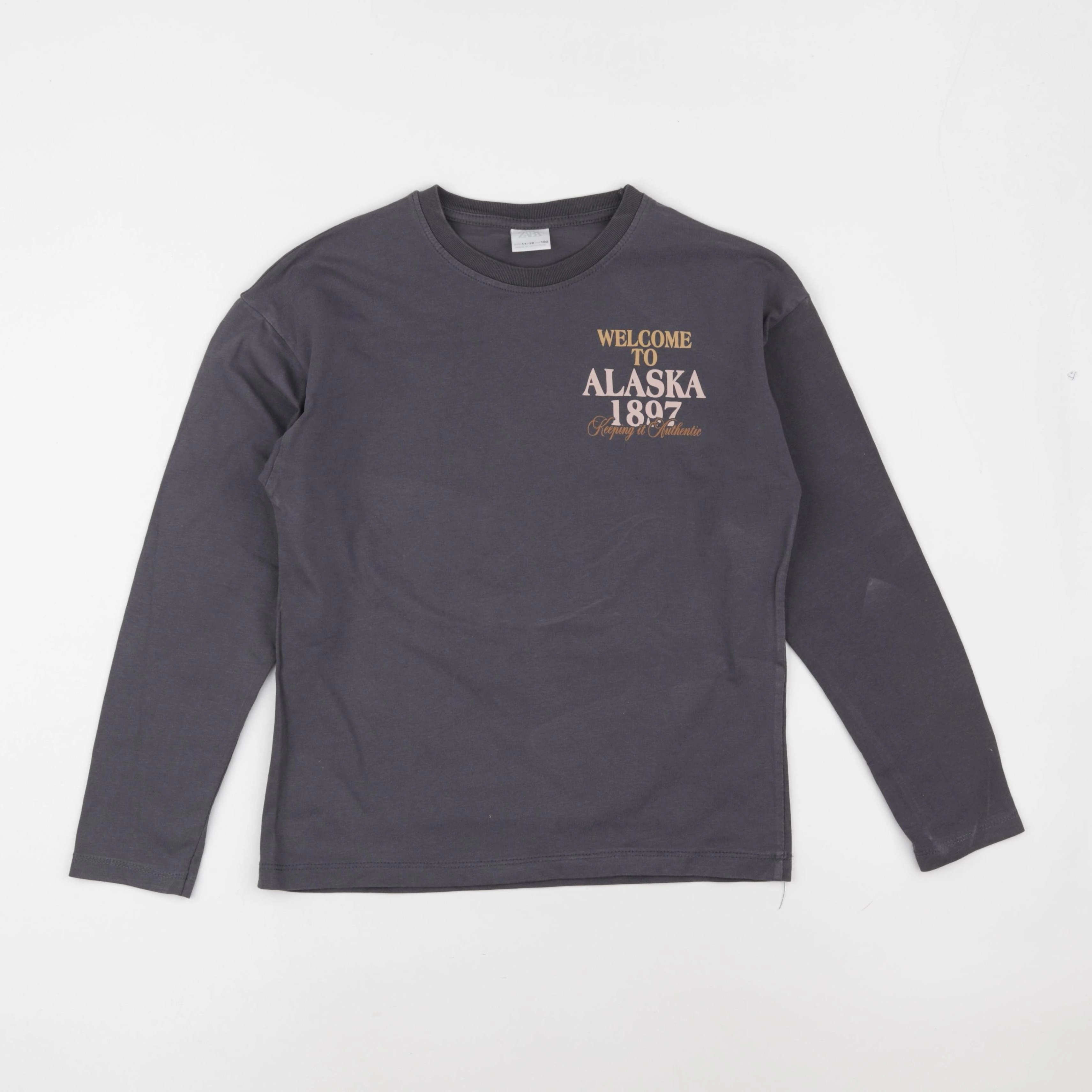 Zara - tee-shirt gris - 11/12 ans