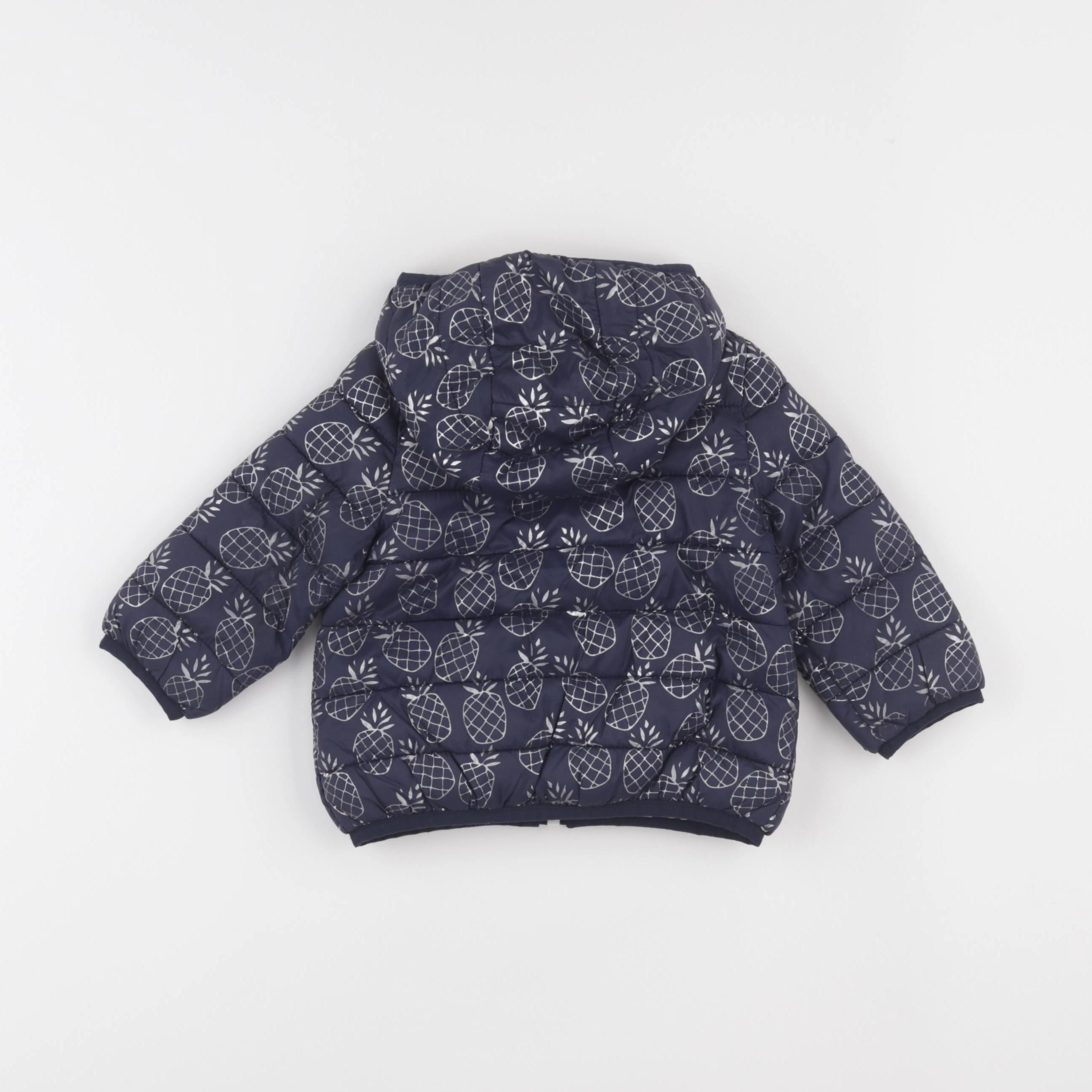 IKKS - doudoune réversible bleu, rose - 12 mois